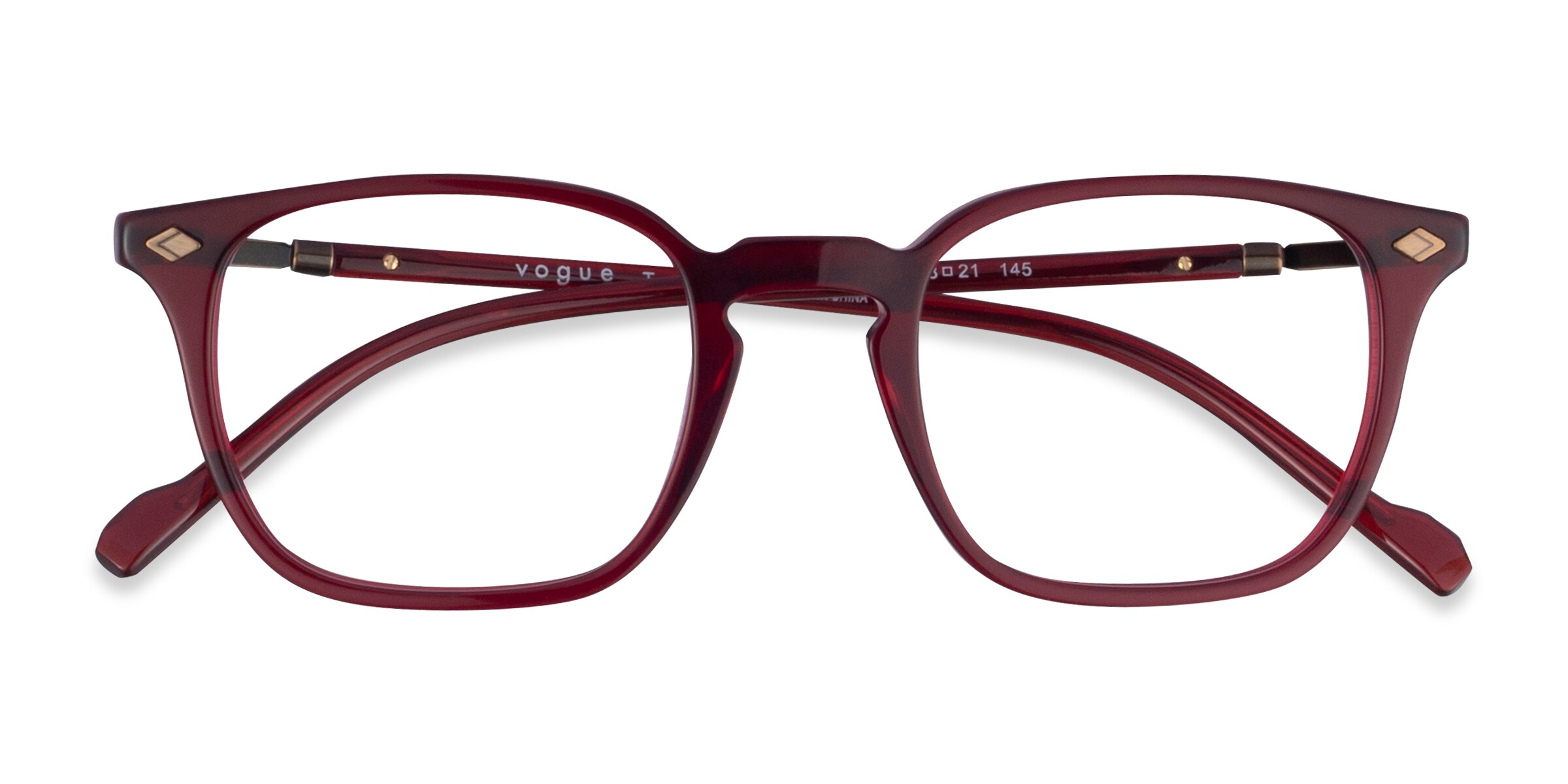 Vogue Eyewear VO5433 - Square Transparent Red Frame Eyeglasses