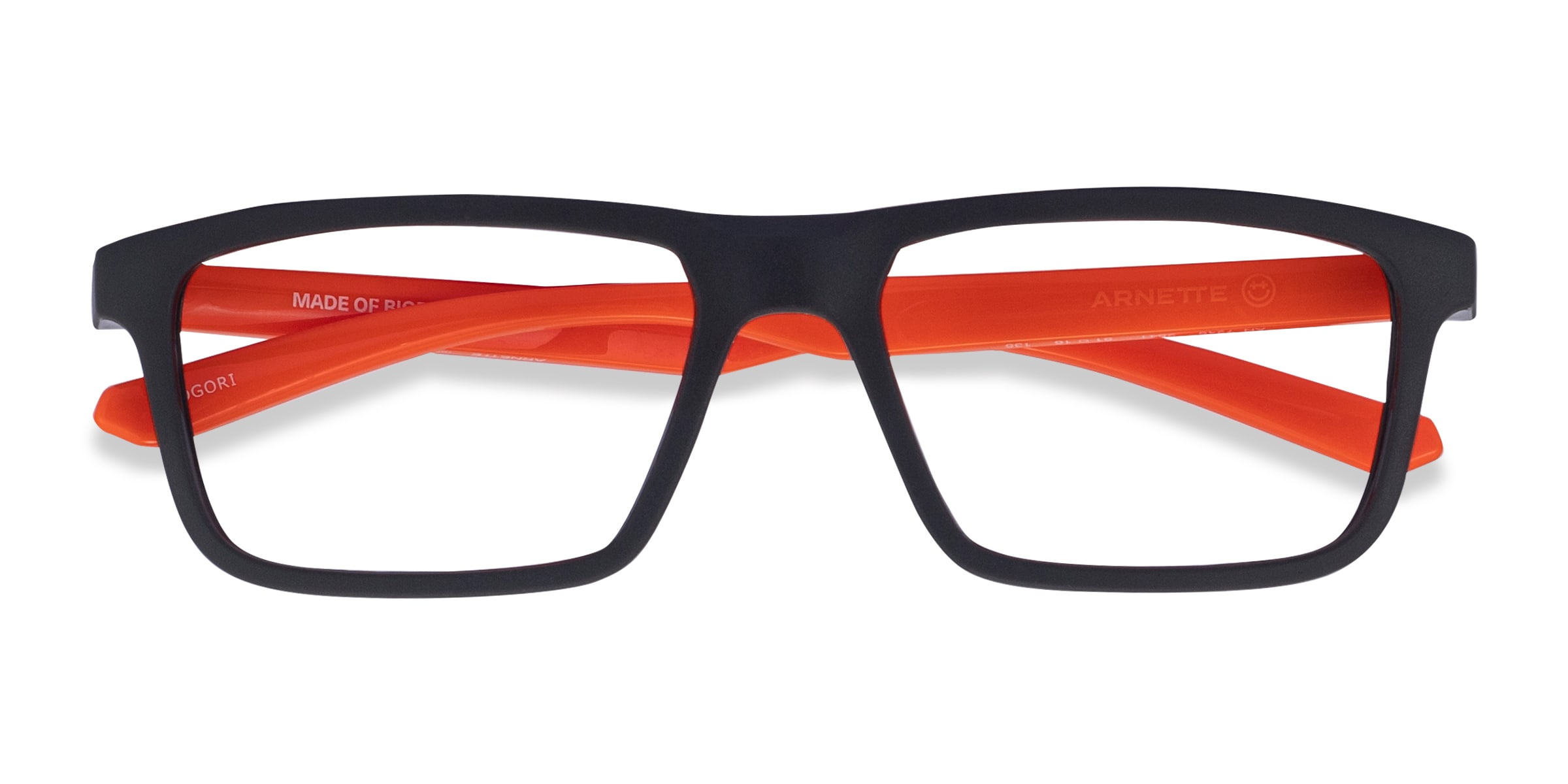 ARNETTE Ogori - Rectangle Matte Dark Gray Frame Eyeglasses