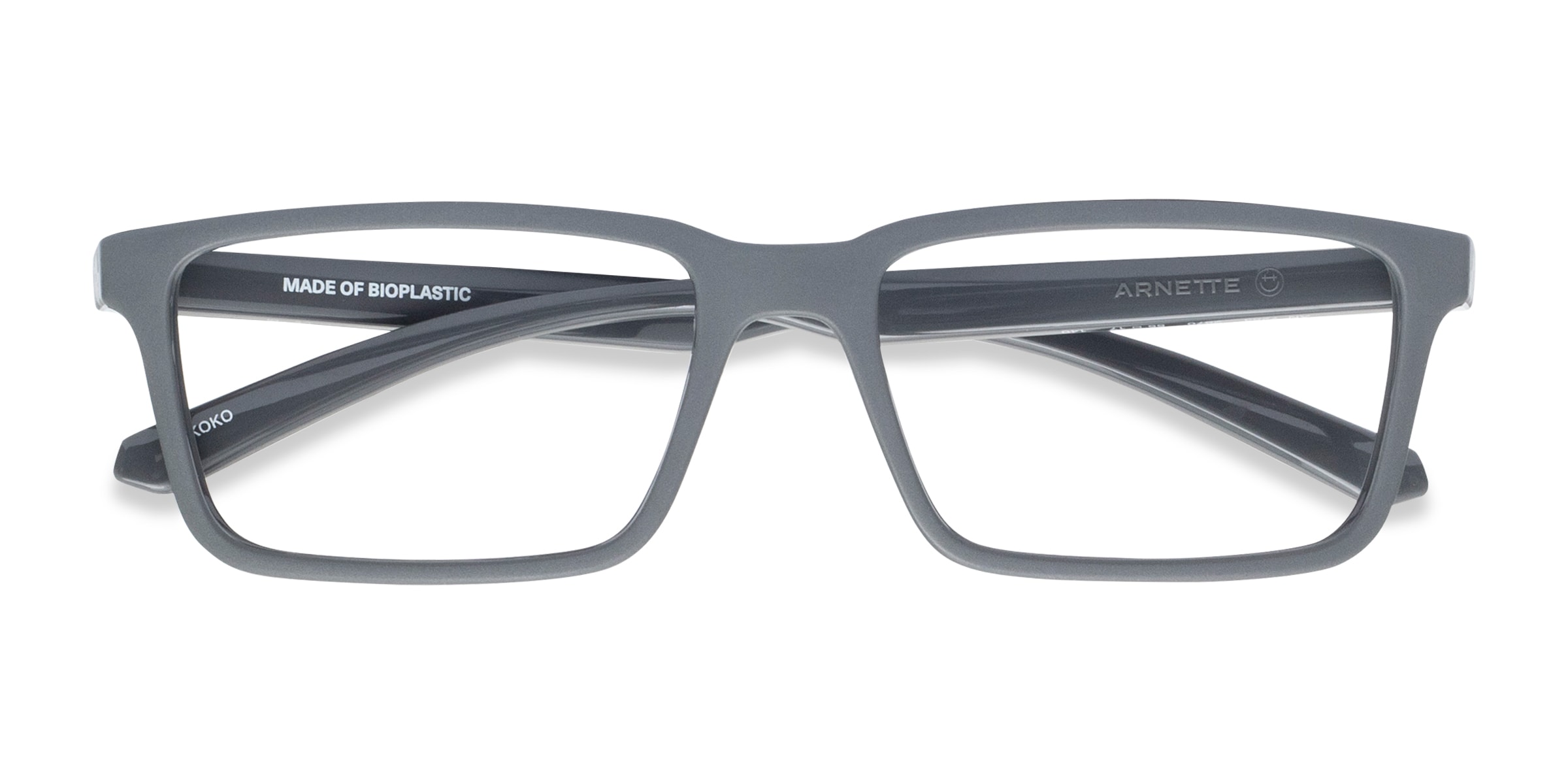 ARNETTE Koko - Rectangle Matte Gray Frame Eyeglasses