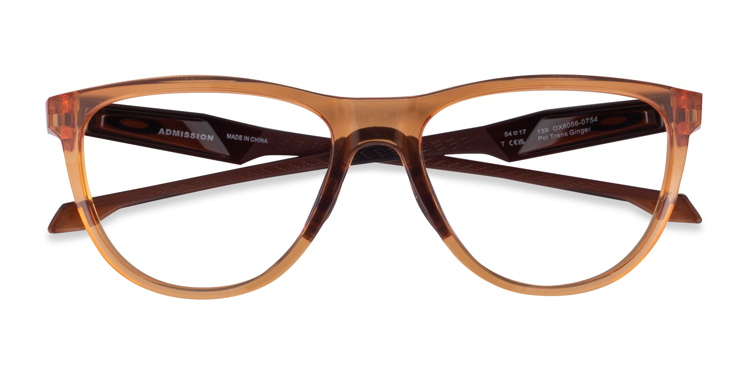 Oakley Admission - Oval Clear Orange Frame Eyeglasses
