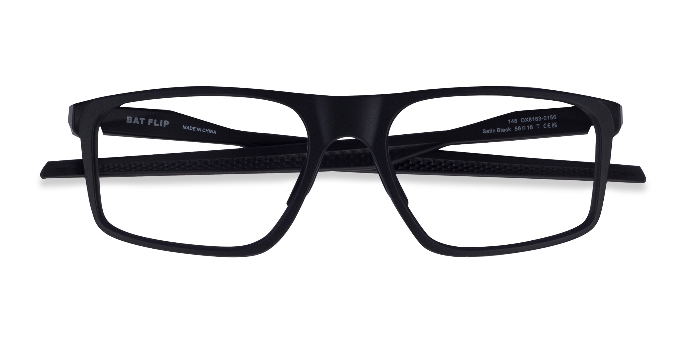 Oakley Bat Flip - Rectangle Black Frame Eyeglasses