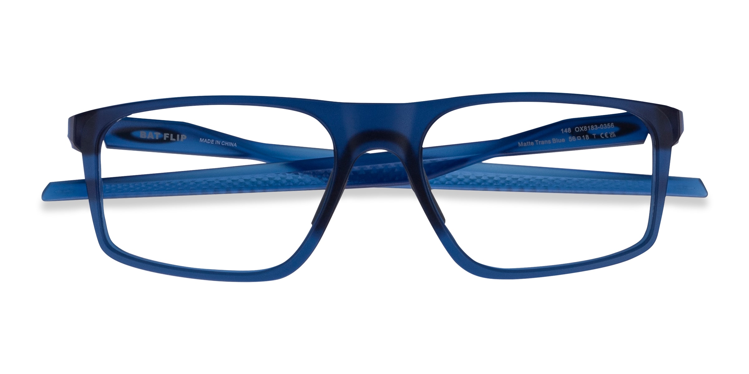Oakley Bat Flip - Rectangle Blue Frame Eyeglasses
