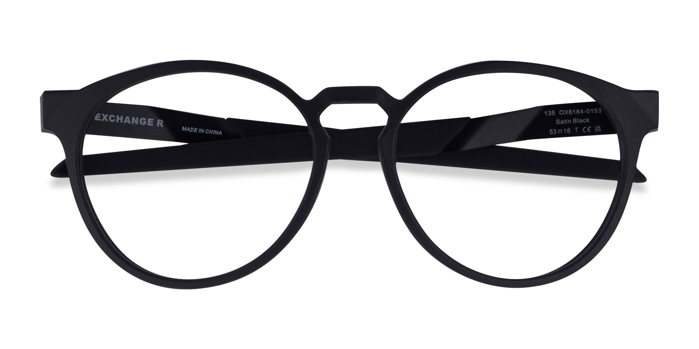 Oakley Exchange R - Round Black Frame Glasses For Men