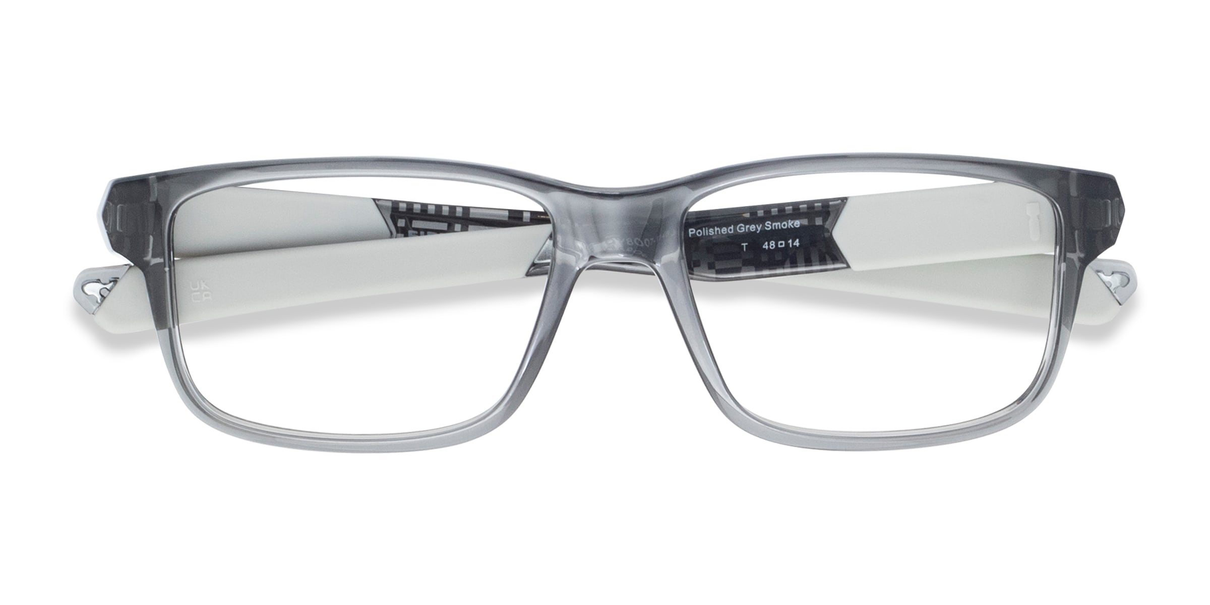 Oakley Field Day - Rectangle Transparent Gray Frame Eyeglasses