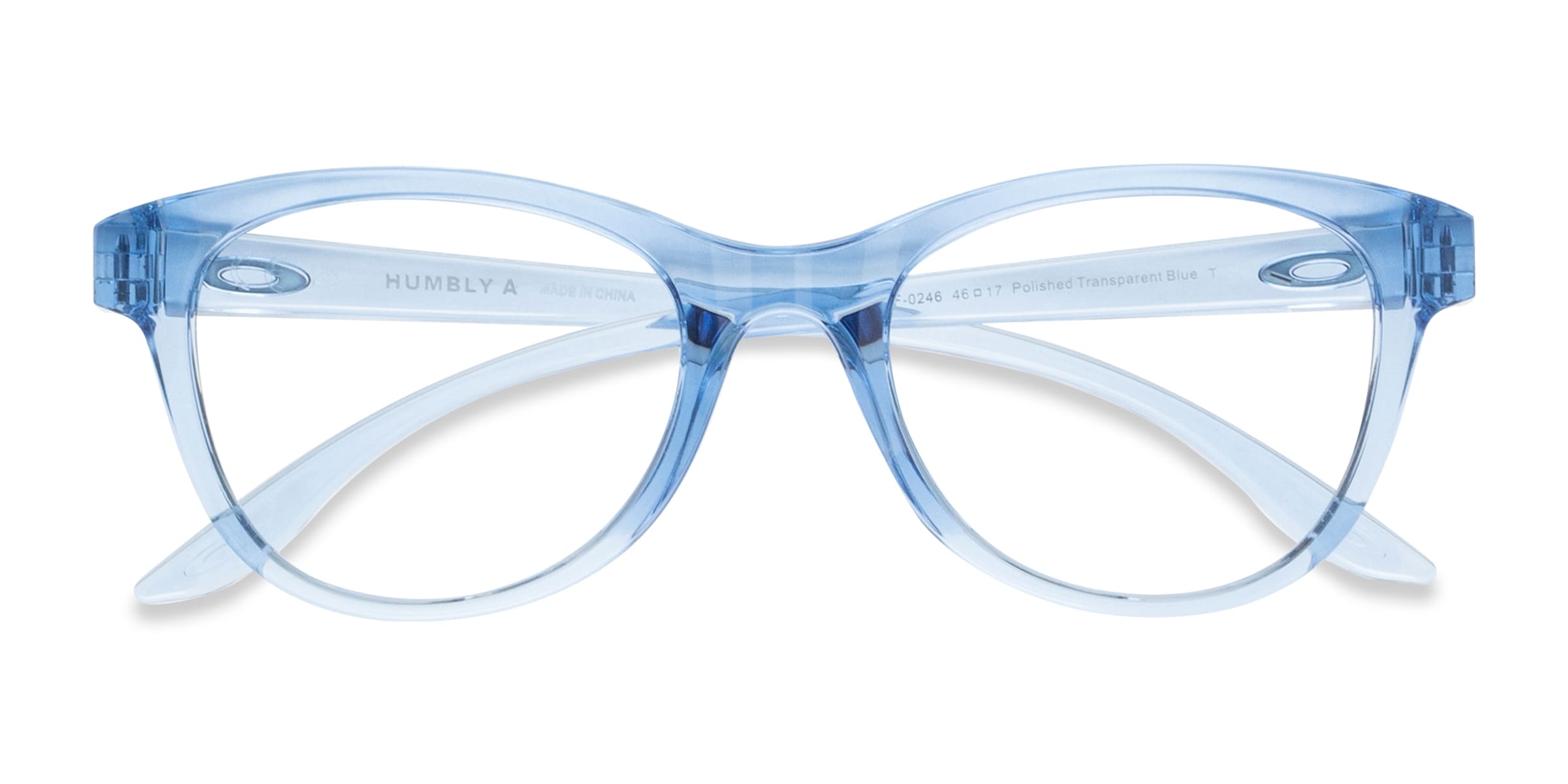 Oakley Humbly A - Cat Eye Transparent Blue Frame Eyeglasses