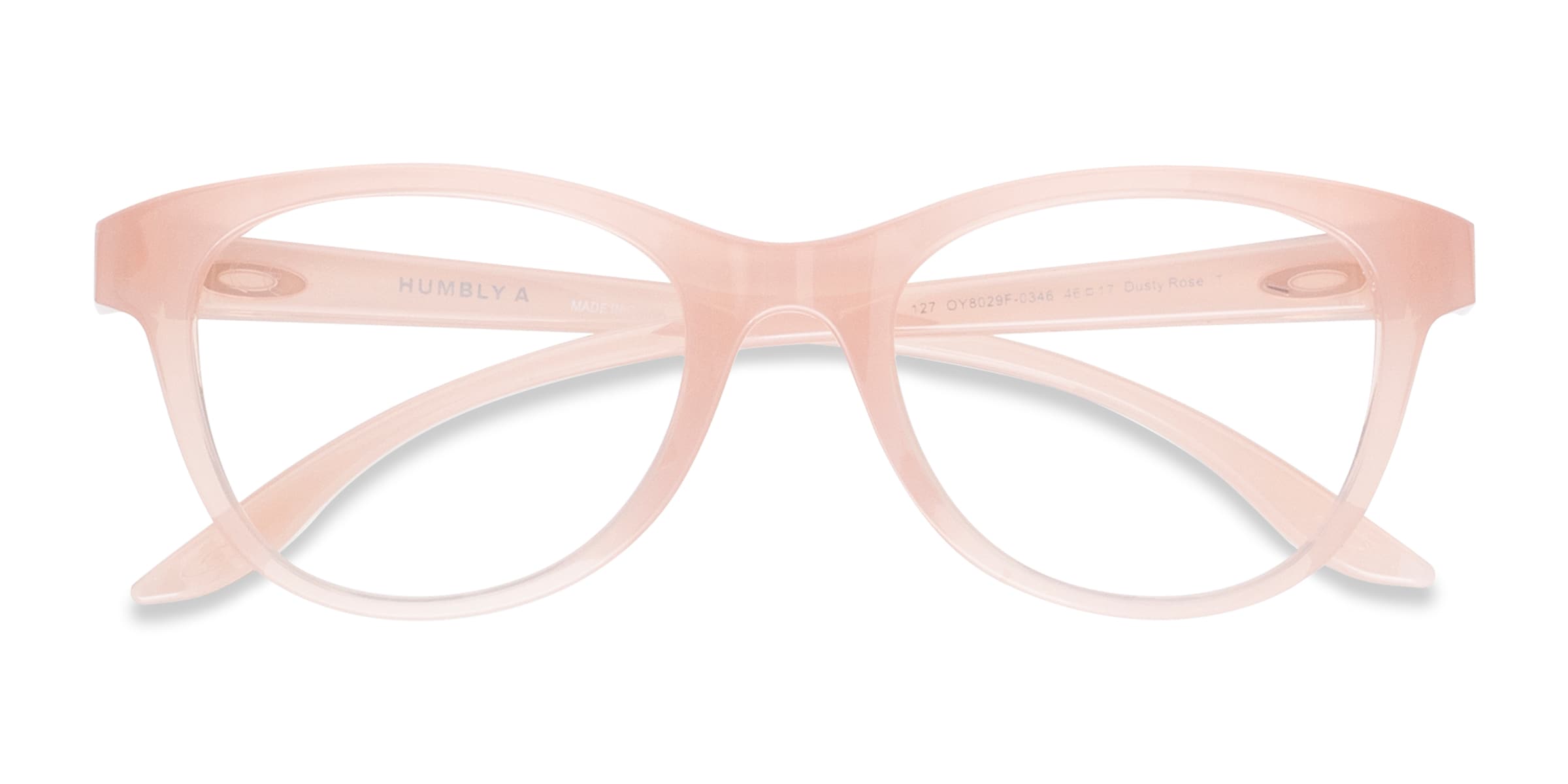 Oakley Humbly A - Cat Eye Transparent Coral Frame Eyeglasses