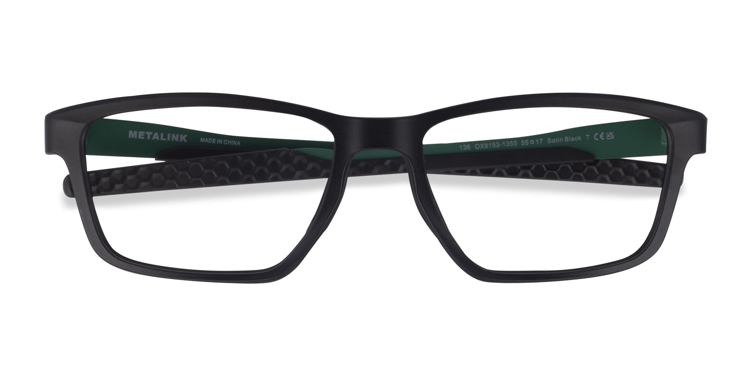 Oakley Metalink - Rectangle Matte Black Frame Glasses For Men