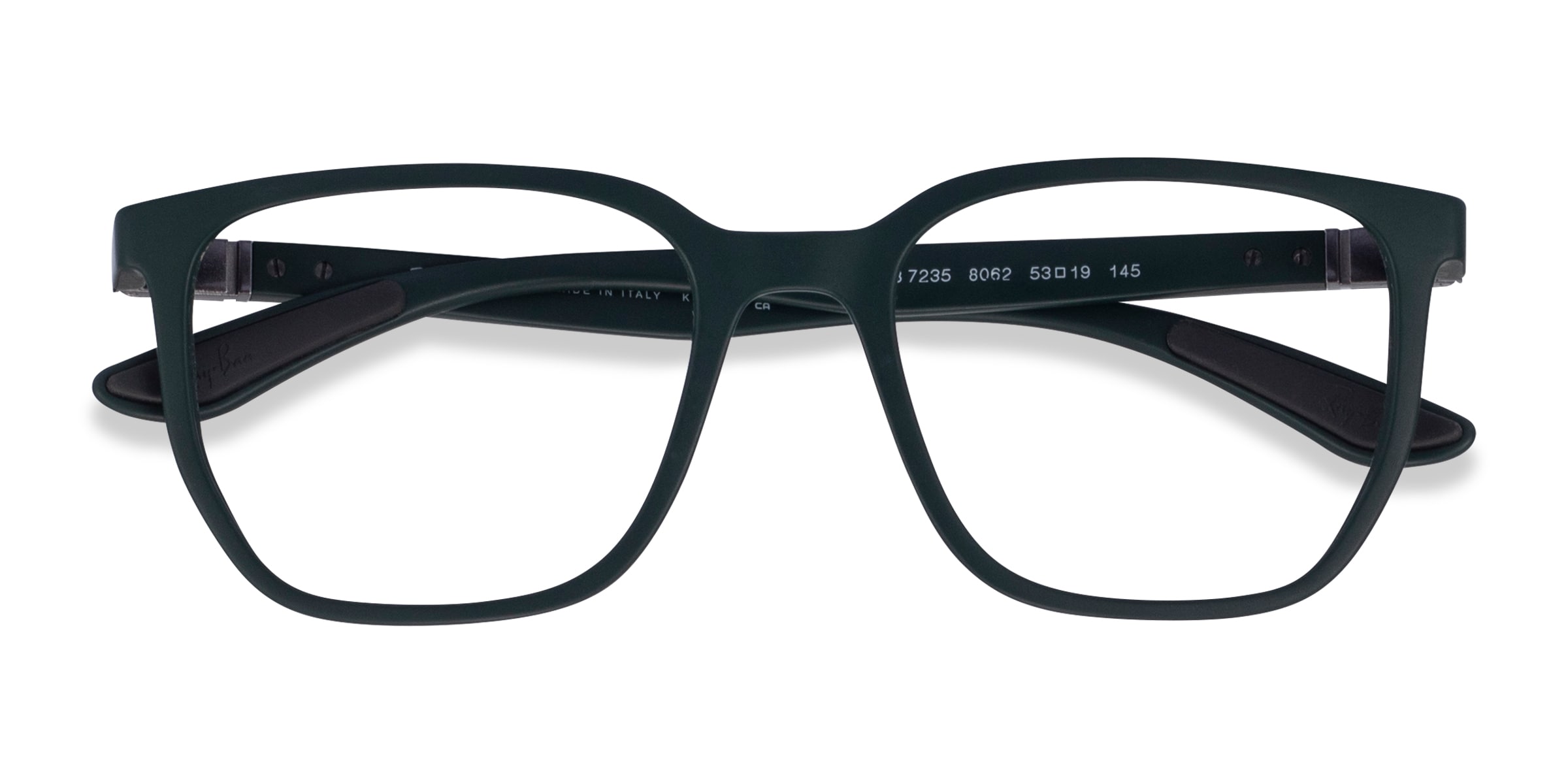 Ray-Ban RB7235 Liteforce - Square Matte Dark Green Frame Eyeglasses