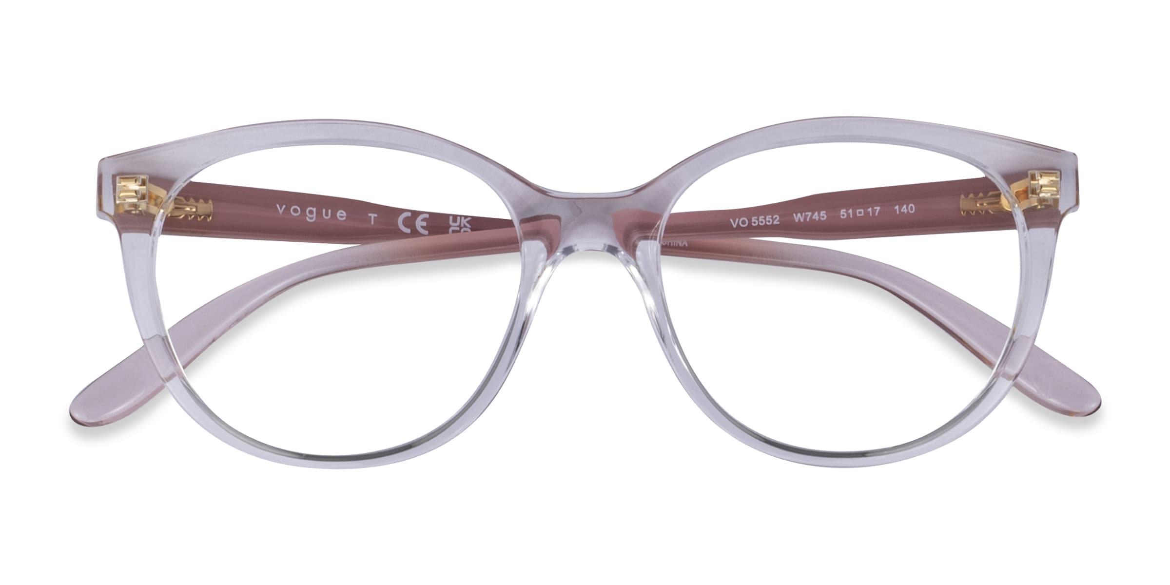 Vogue Eyewear VO5552 - Round Clear Frame Glasses For Women