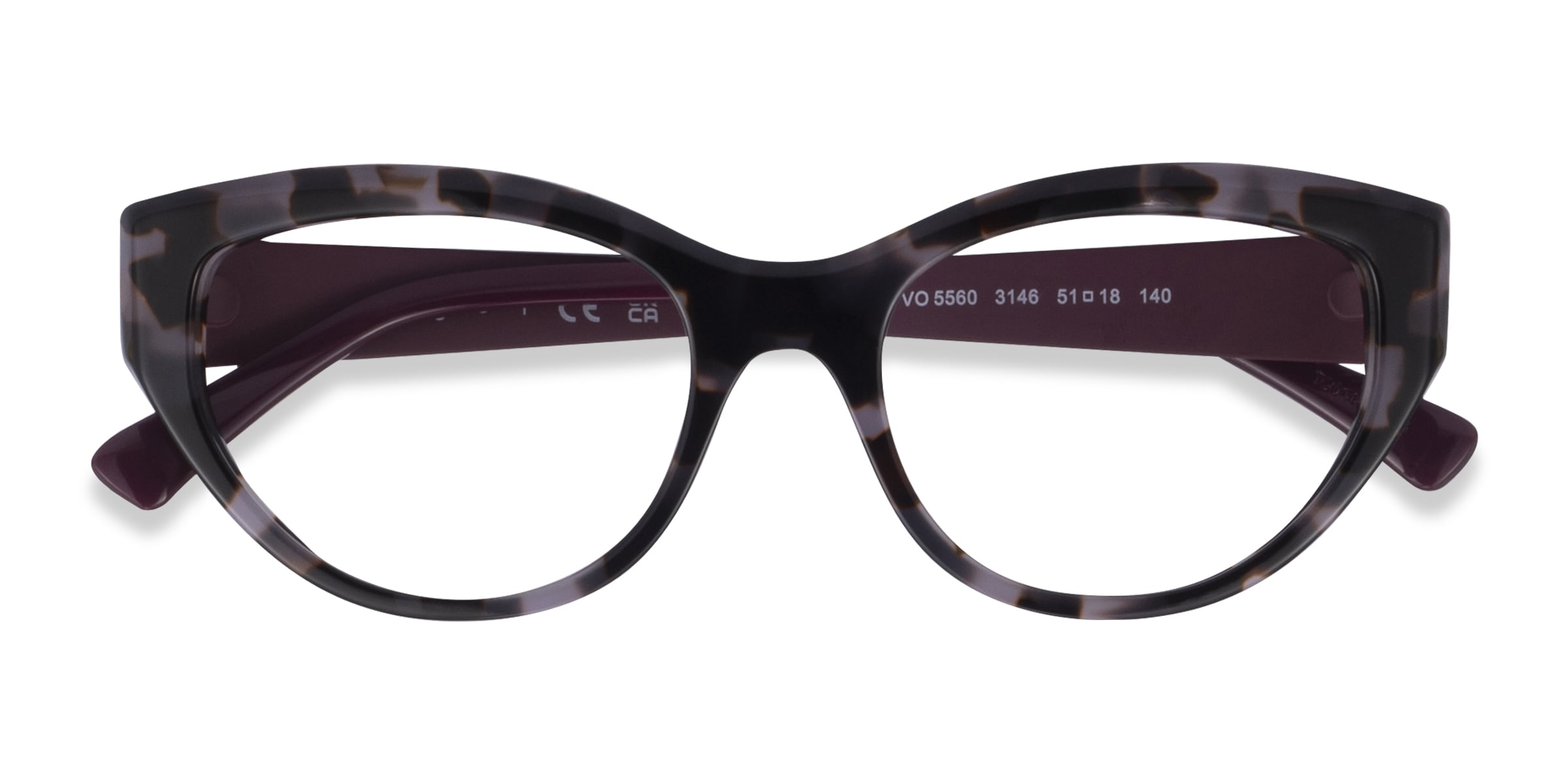 Vogue Eyewear VO5560 - Cat Eye Blue Tortoise Frame Glasses For Women