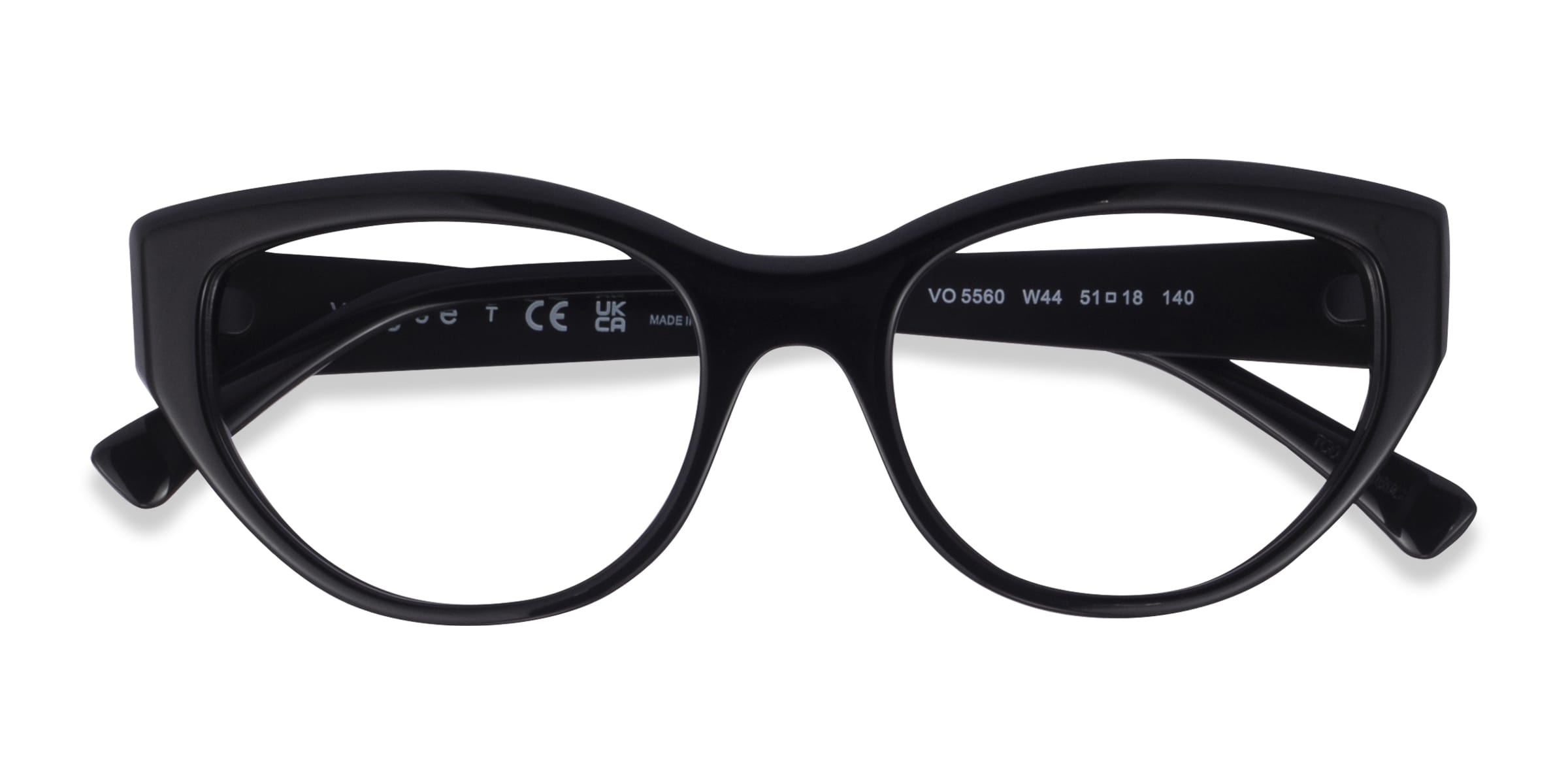 Vogue Eyewear VO5560 - Cat Eye Black Frame Glasses For Women