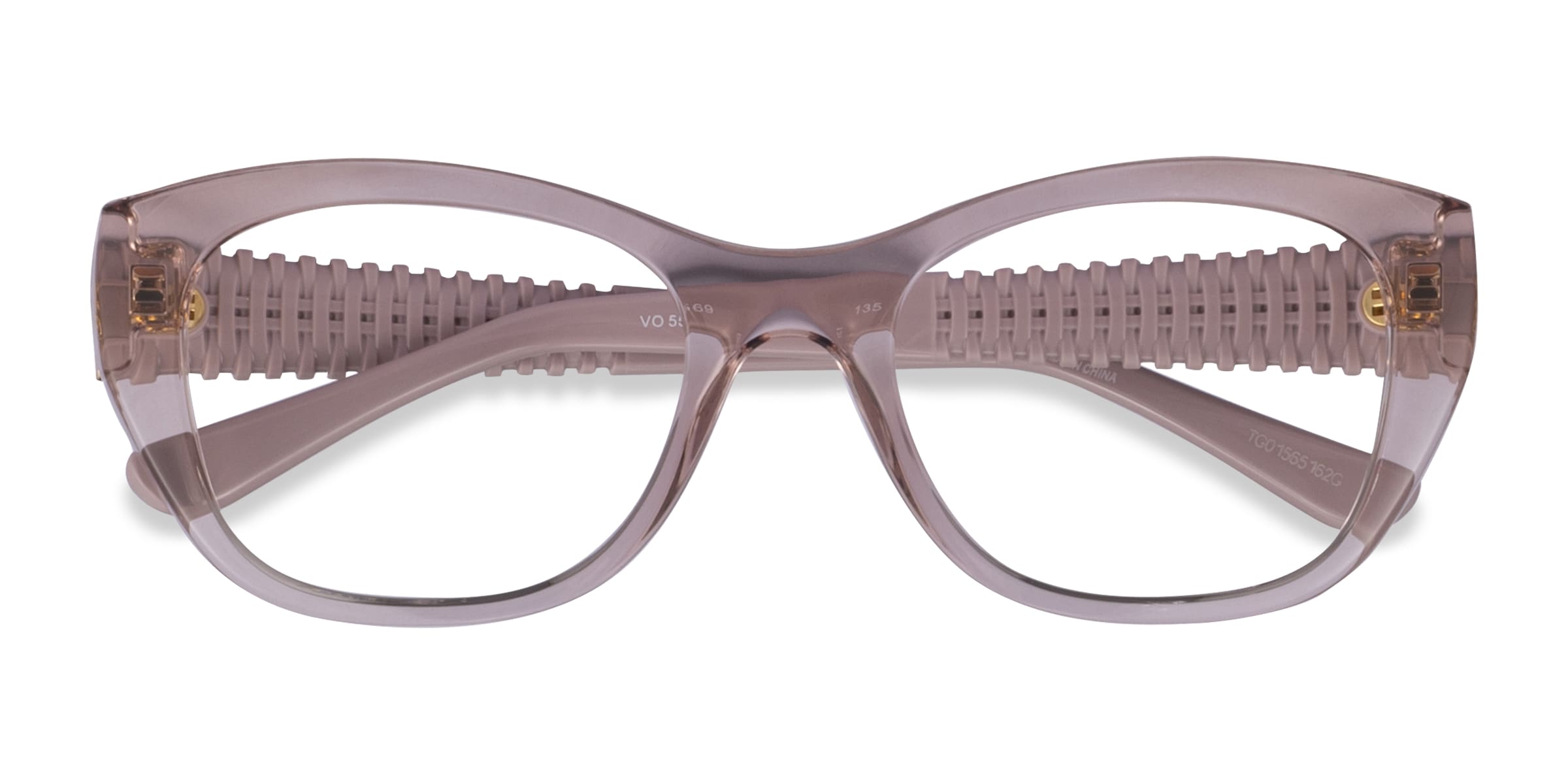 Vogue Eyewear VO5569 - Cat Eye Clear Pink Frame Glasses For Women
