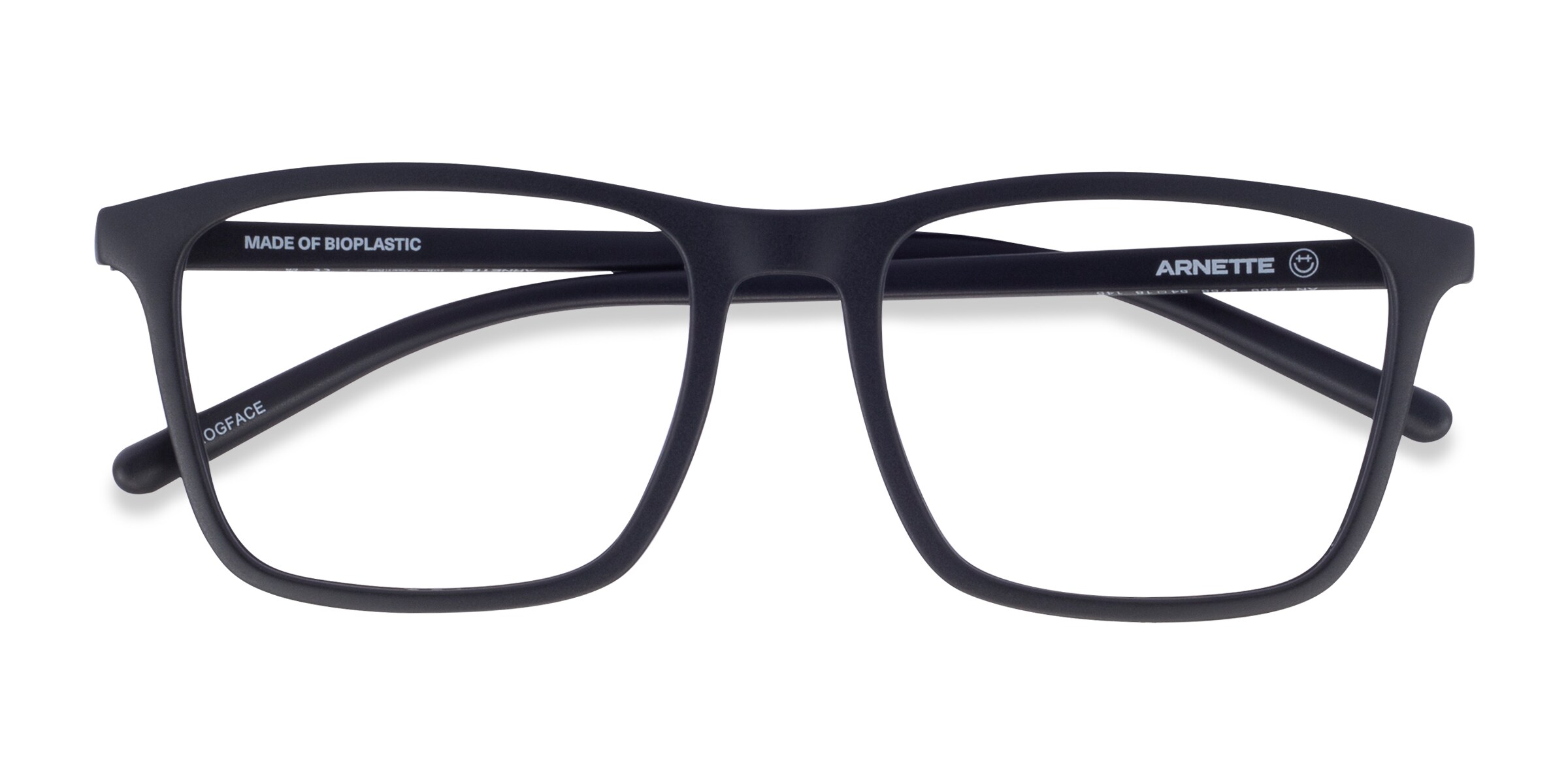 ARNETTE Frogface - Square Matte Black Frame Eyeglasses