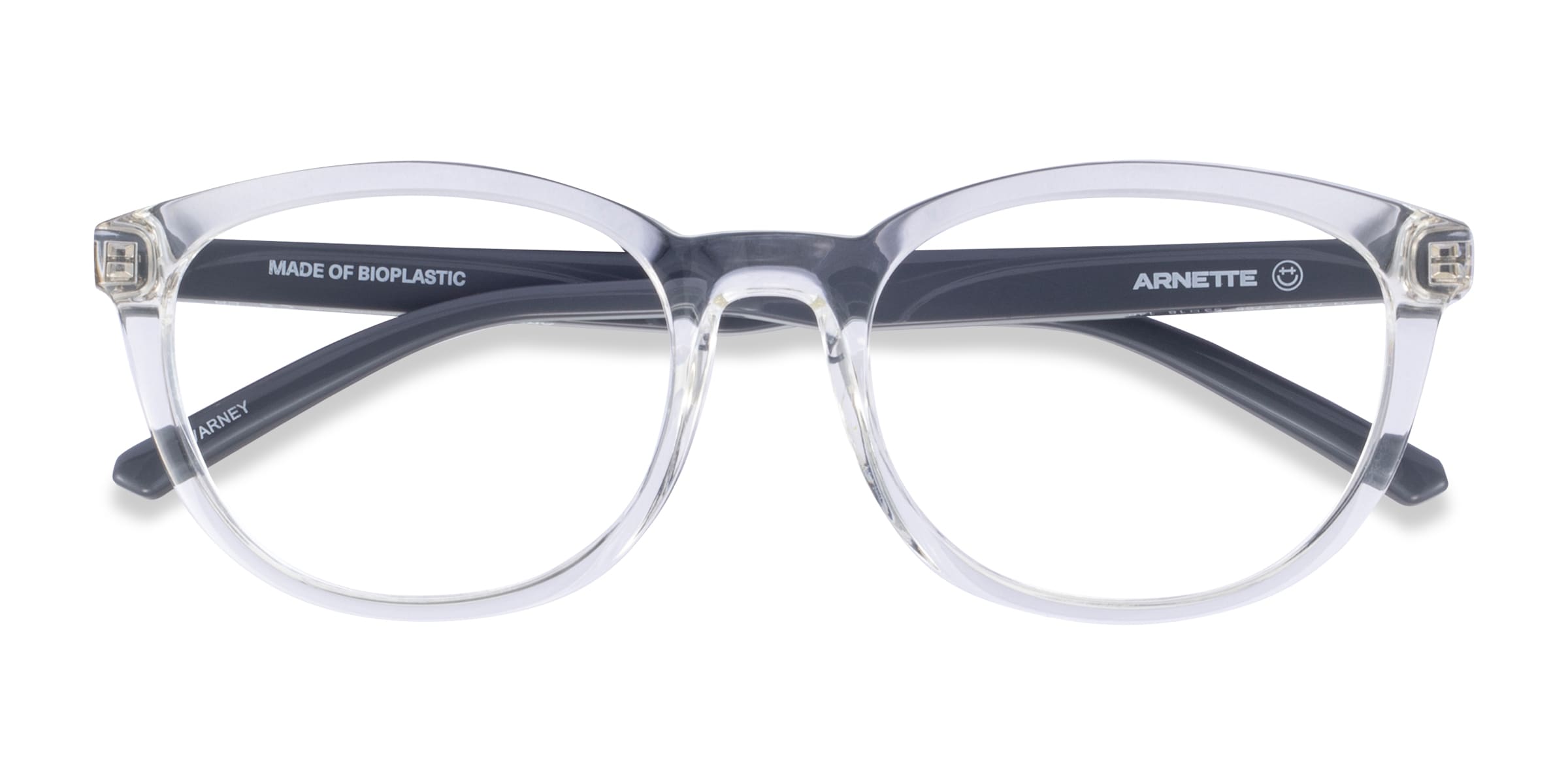 ARNETTE Varney - Oval Clear Gray Frame Eyeglasses