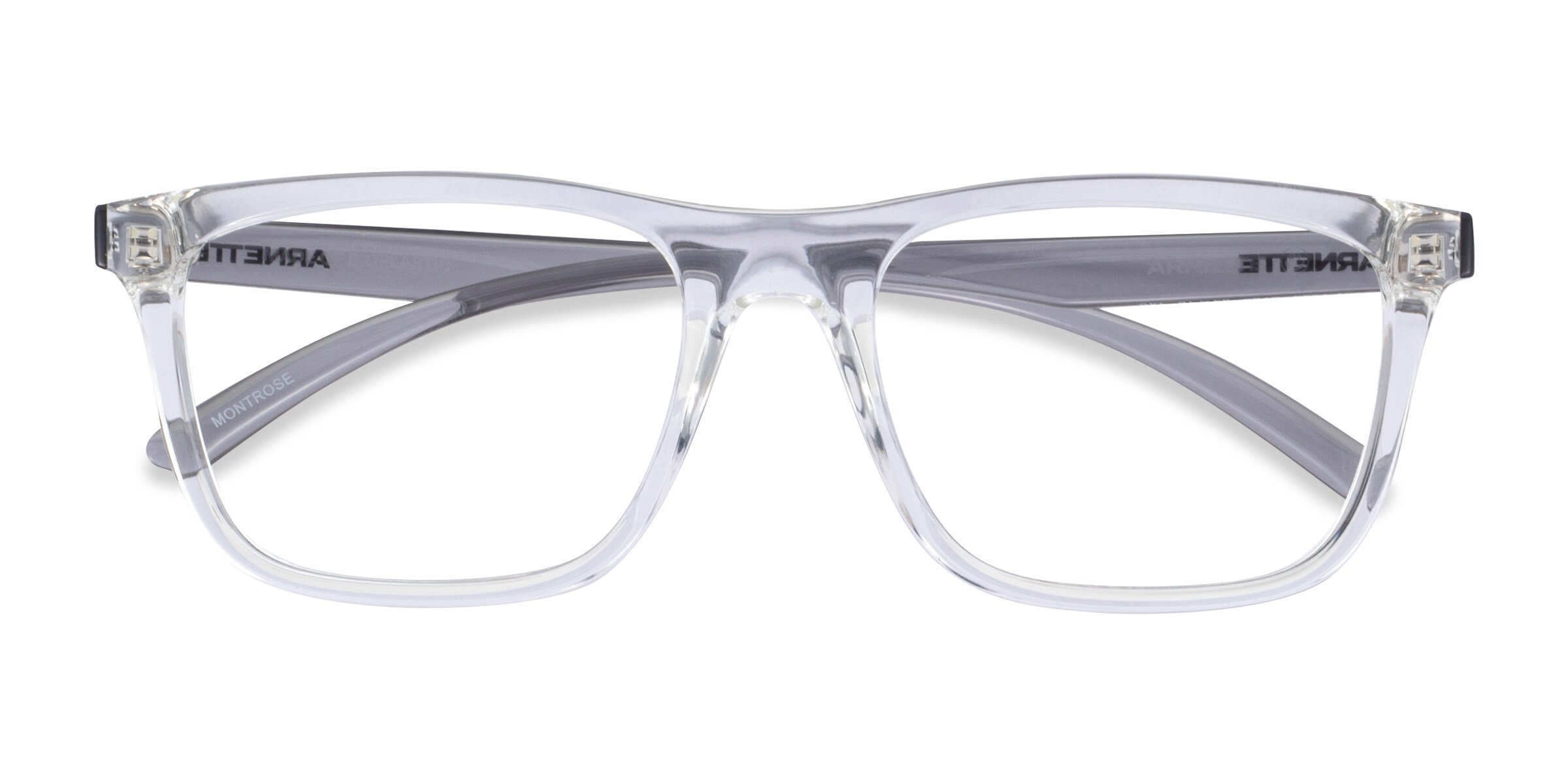 ARNETTE Montrose - Square Clear Gray Frame Eyeglasses