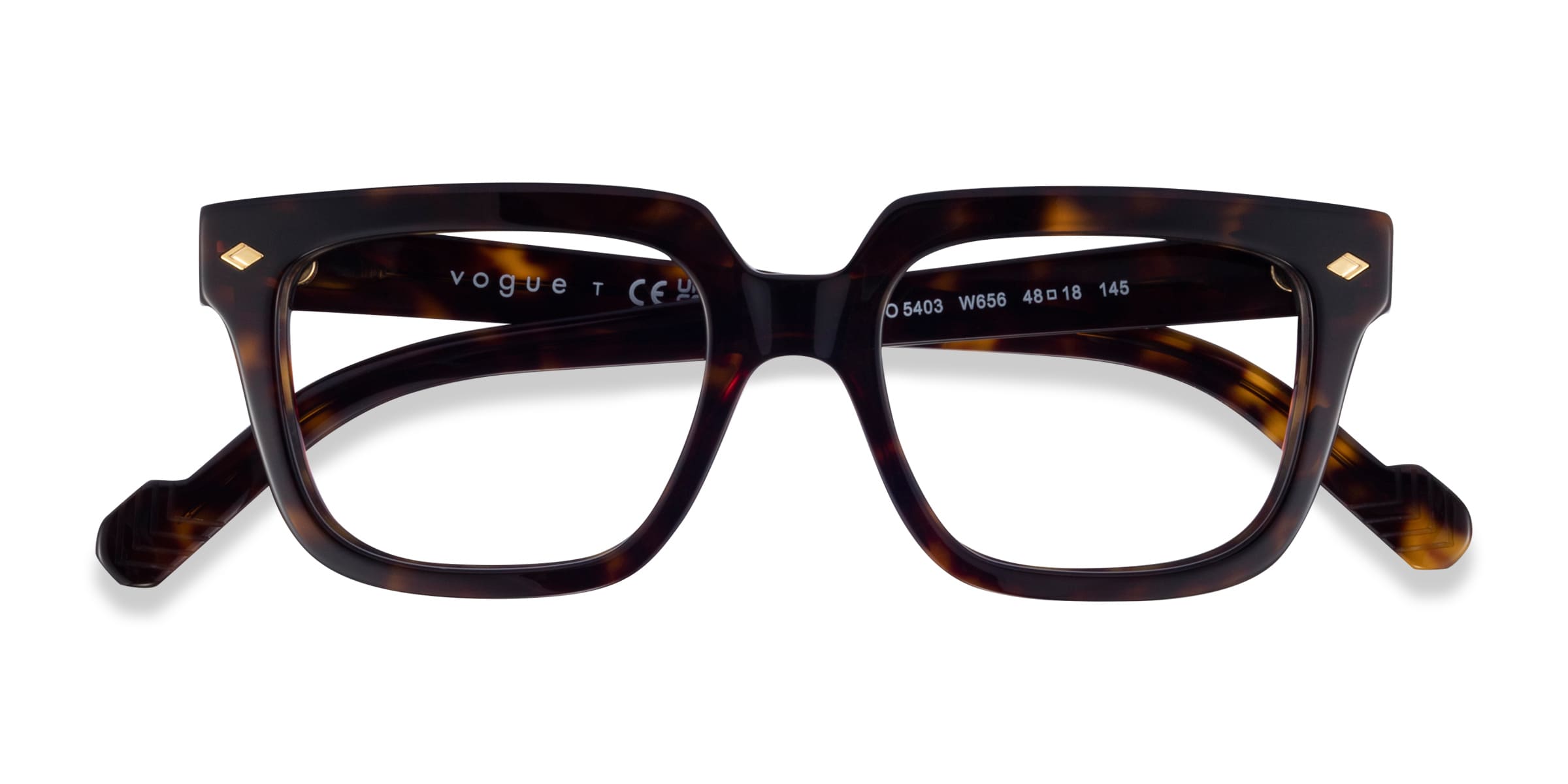 Vogue Eyewear VO5403 - Wayfarer Tortoise Frame Eyeglasses