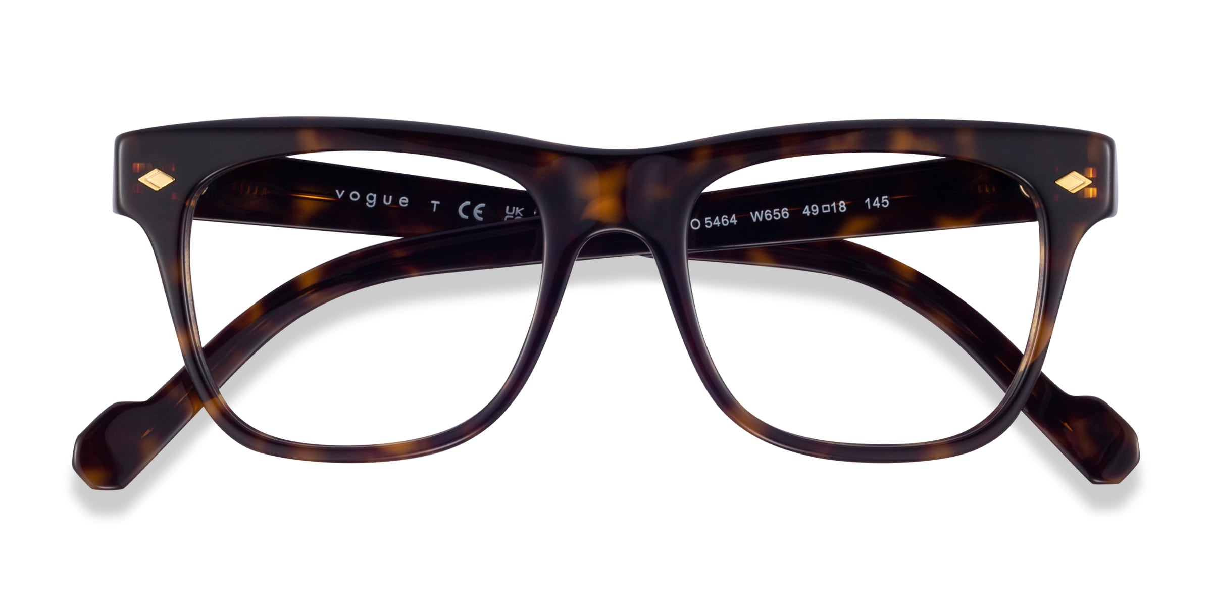 Vogue Eyewear VO5464 - Wayfarer Dark Tortoise Frame Eyeglasses