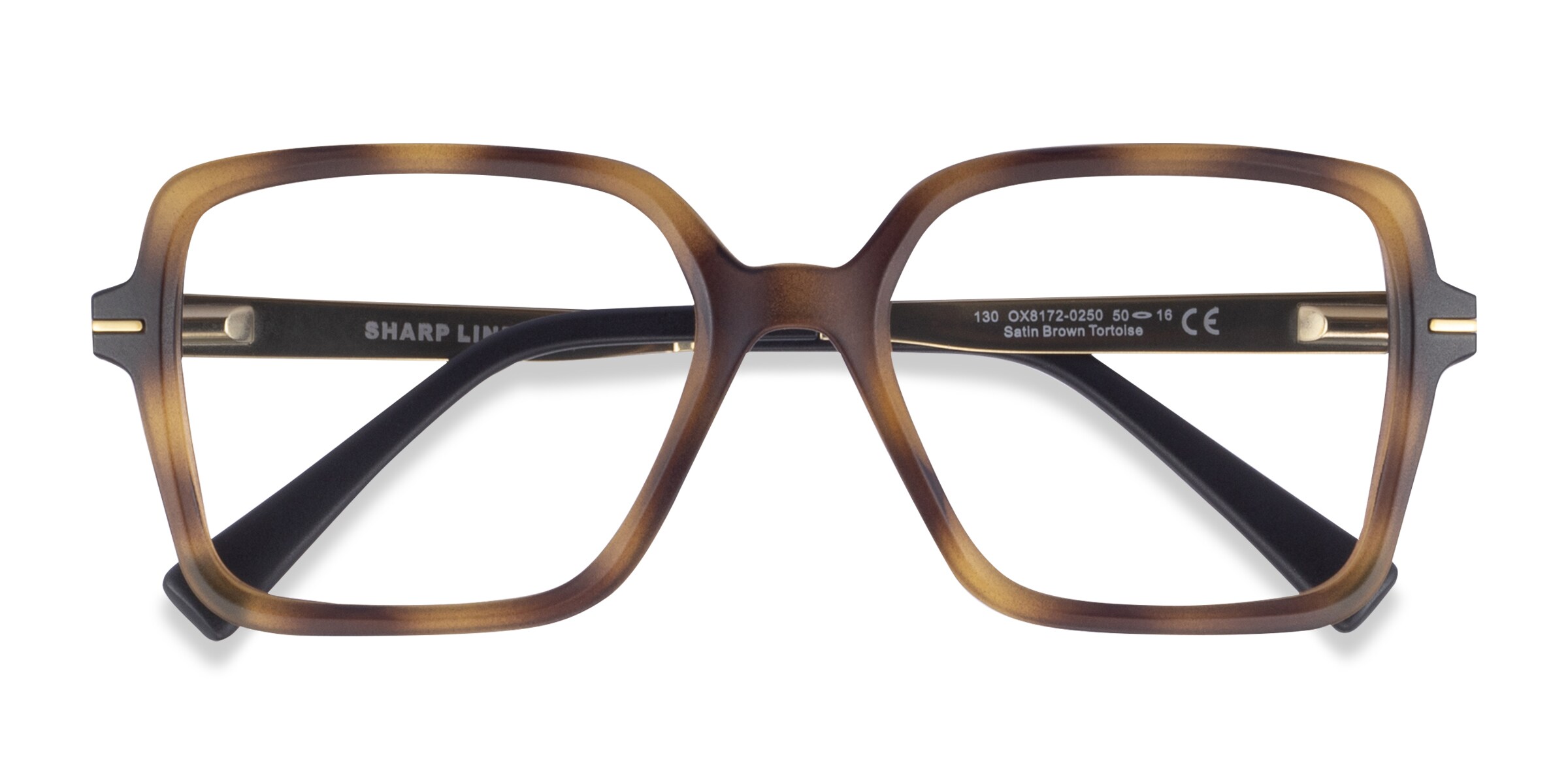 Oakley Sharp Line - Square Matte Tortoise Frame Eyeglasses