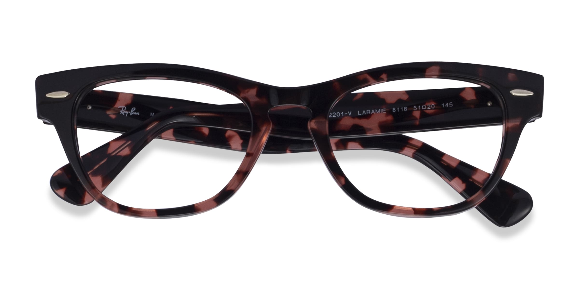 Ray-Ban RB2201V Laramie - Cat Eye Pink Tortoise Frame Eyeglasses