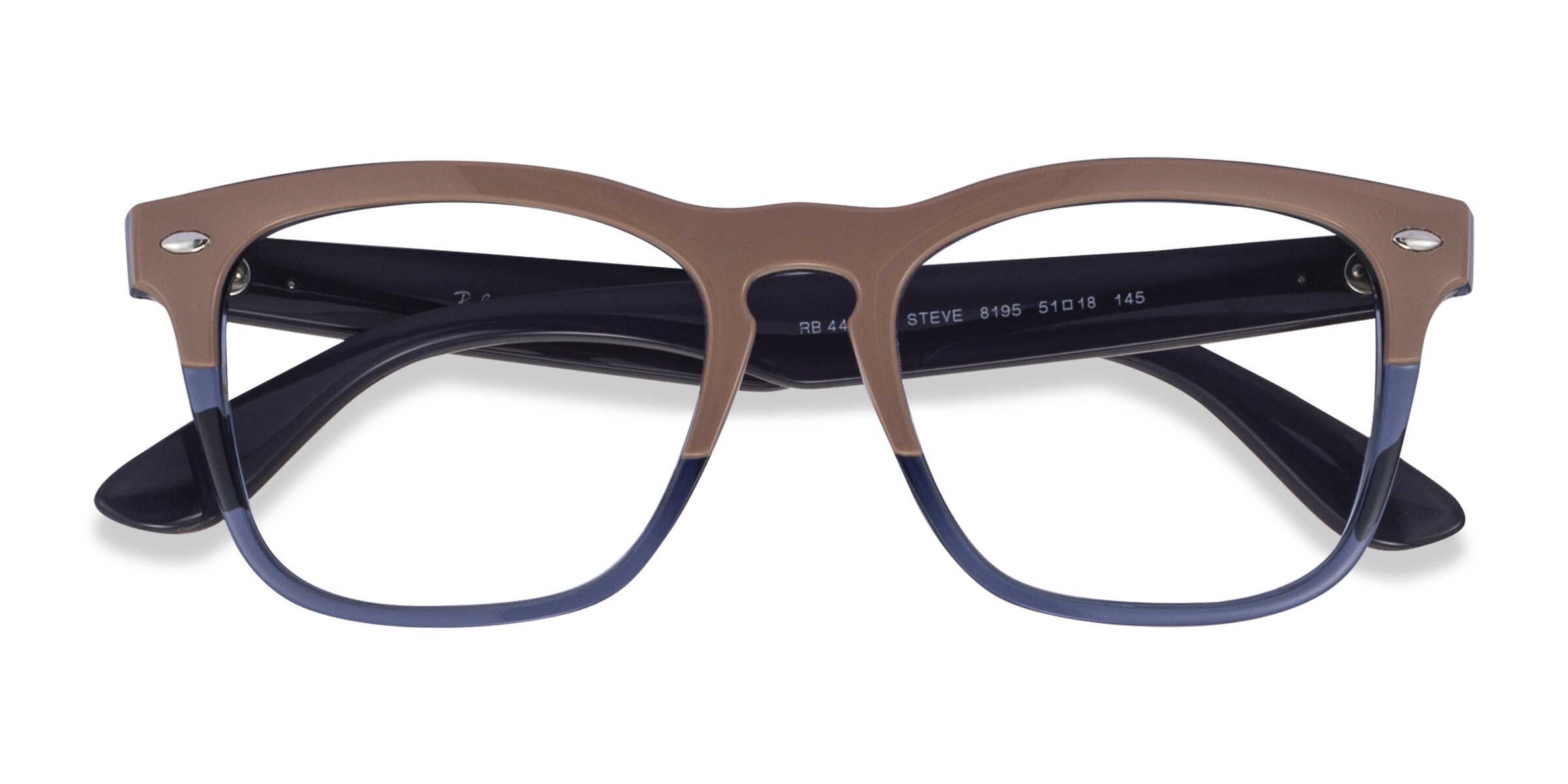 Ray-Ban RB4487V Steve - Square Brown Dark Blue Frame Eyeglasses