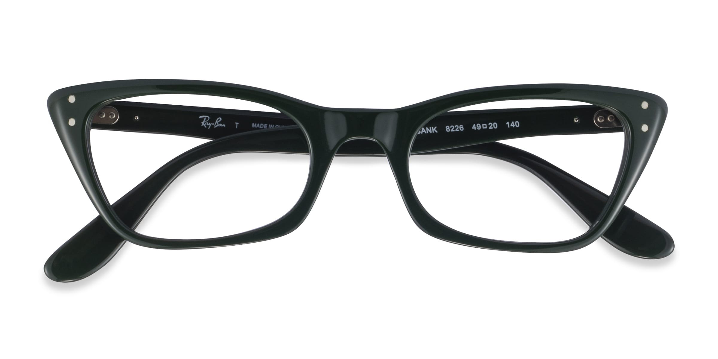 Ray-Ban RB5499 Lady Burbank - Cat Eye Shiny Green Frame Glasses For Women