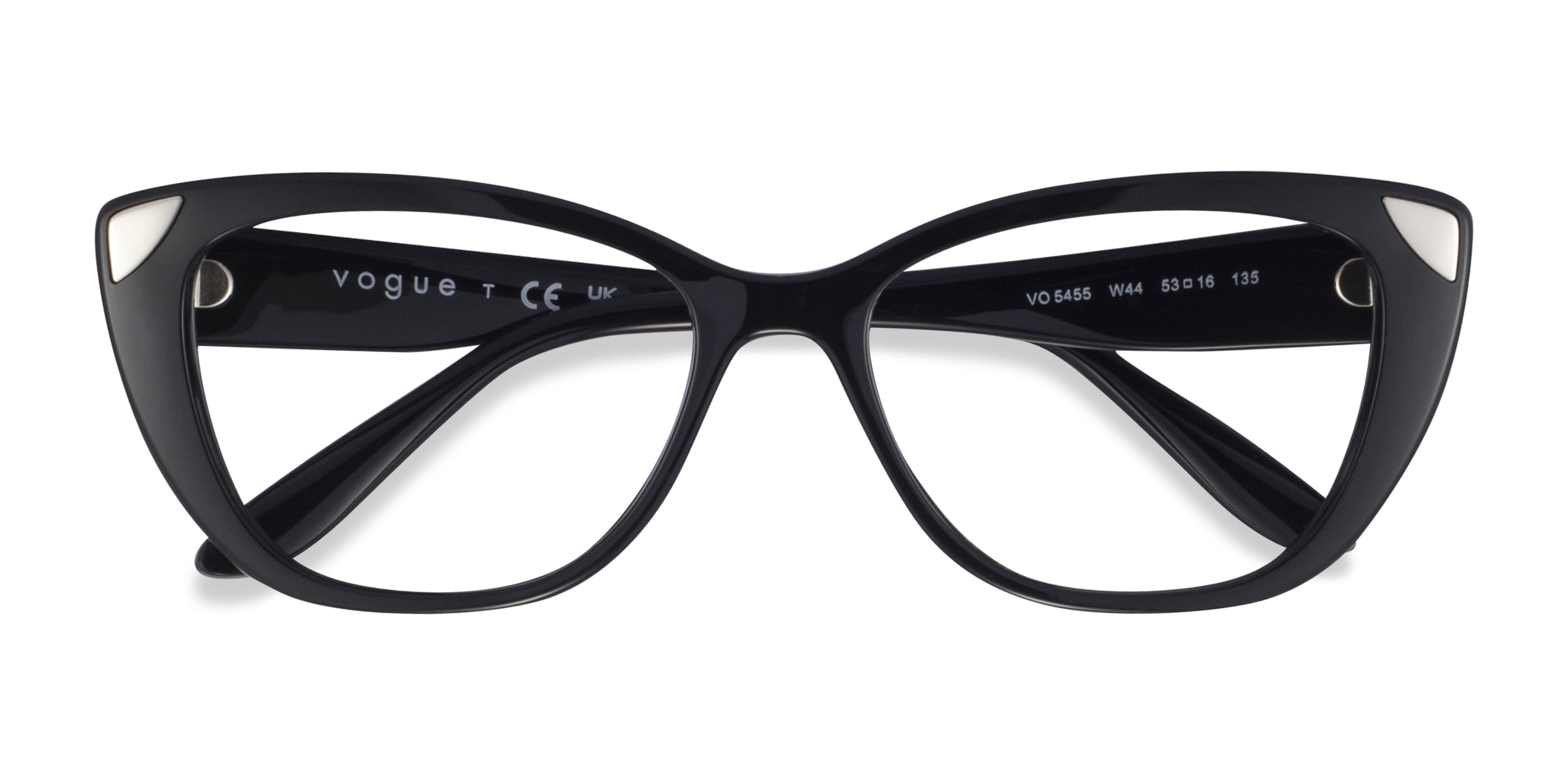Vogue Eyewear VO5455 - Cat Eye Shiny Black Frame Eyeglasses
