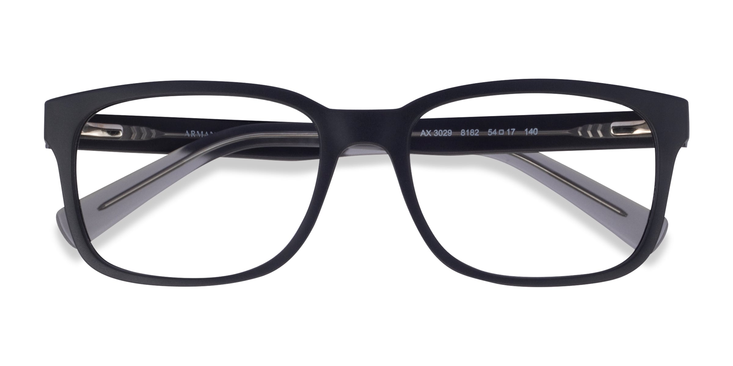 Armani Exchange AX3029 - Square Matte Black Frame Eyeglasses