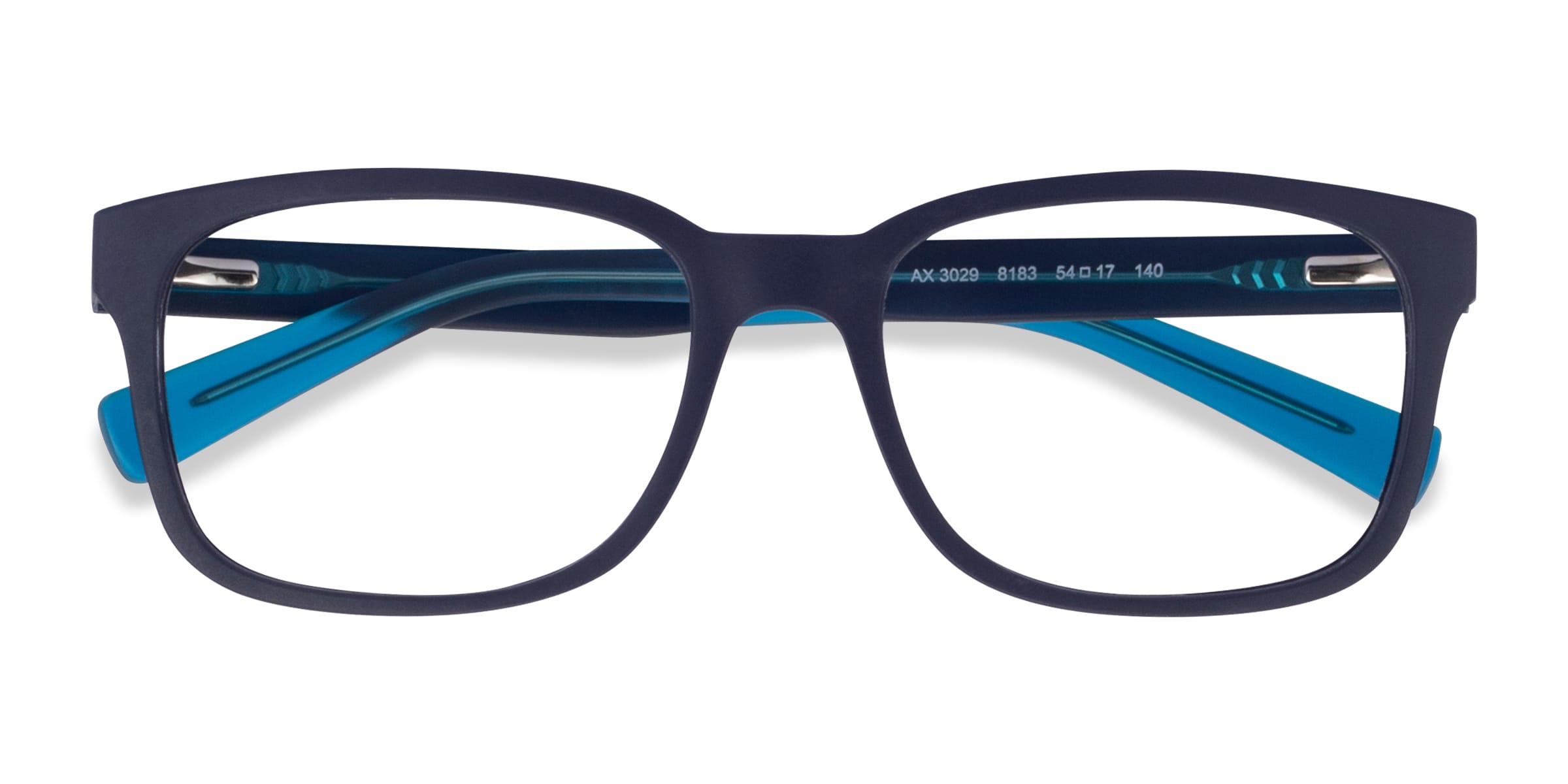 Armani Exchange AX3029 - Square Matte Blue Frame Eyeglasses