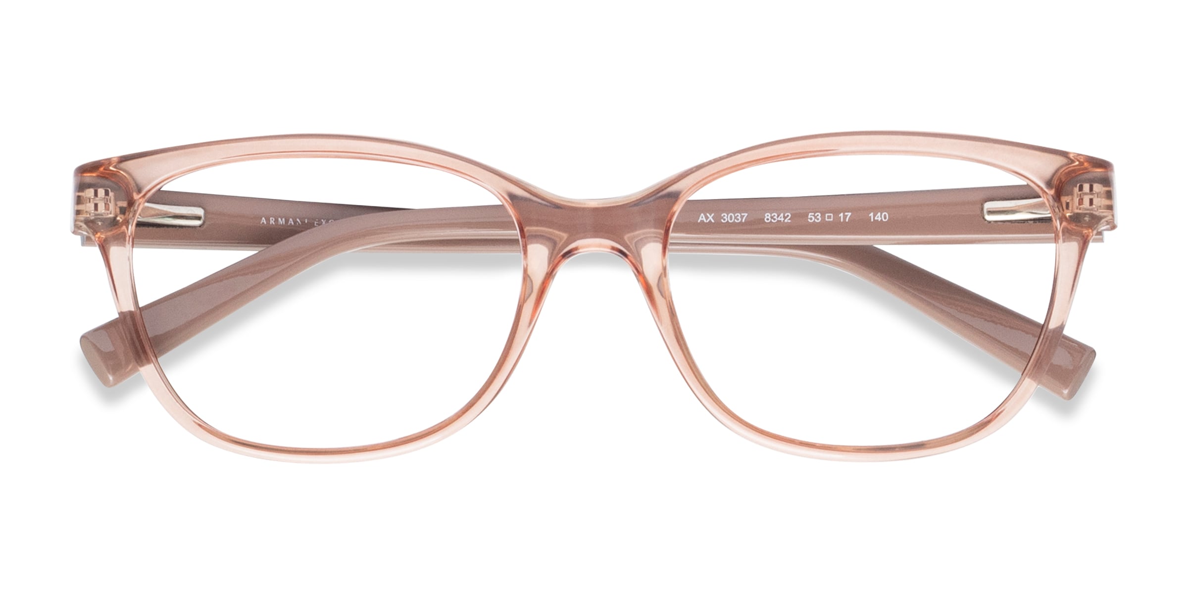 Armani Exchange AX3037 - Cat Eye Transparent Champagne Frame Eyeglasses