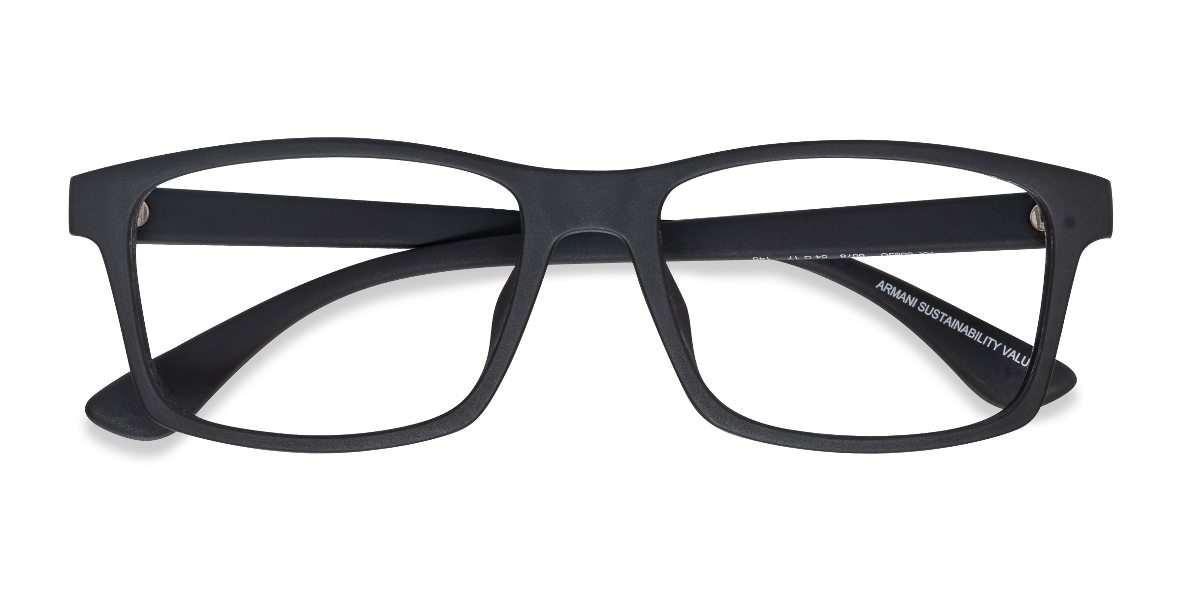 Armani Exchange AX3083U - Rectangle Matte Gray Frame Eyeglasses