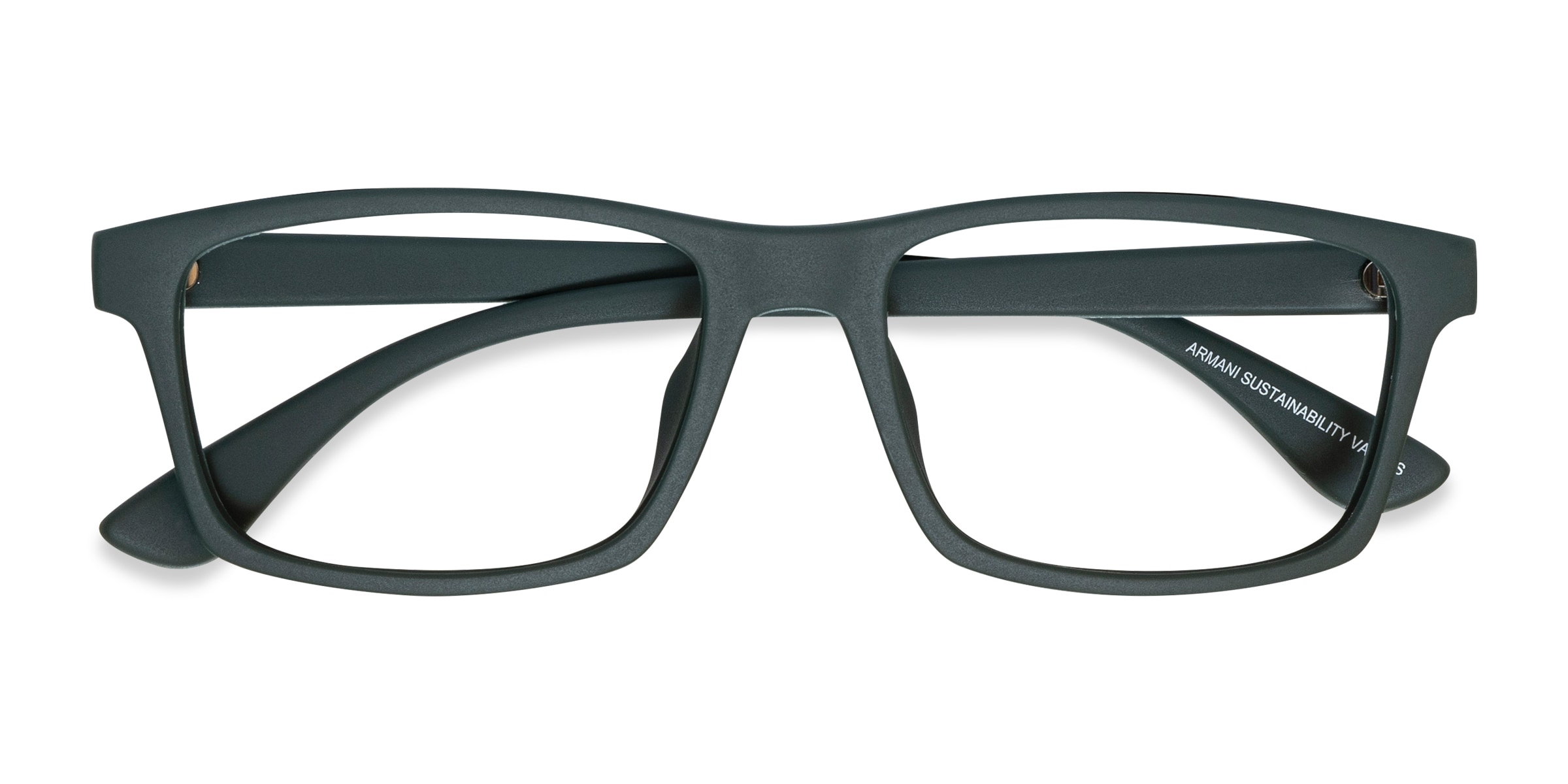 Armani Exchange AX3083U - Rectangle Matte Green Frame Eyeglasses