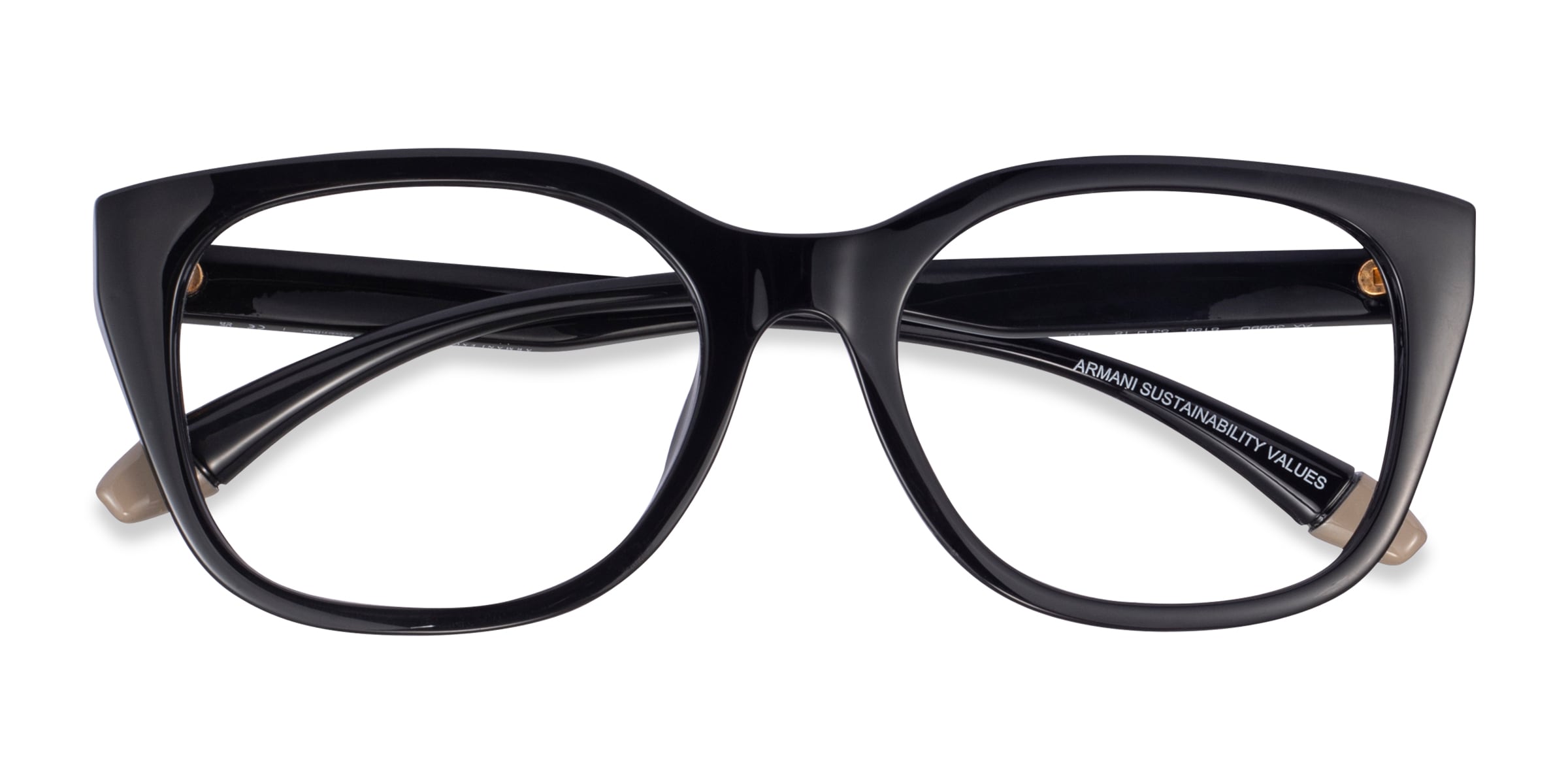 Armani Exchange AX3099U - Square Black Frame Eyeglasses