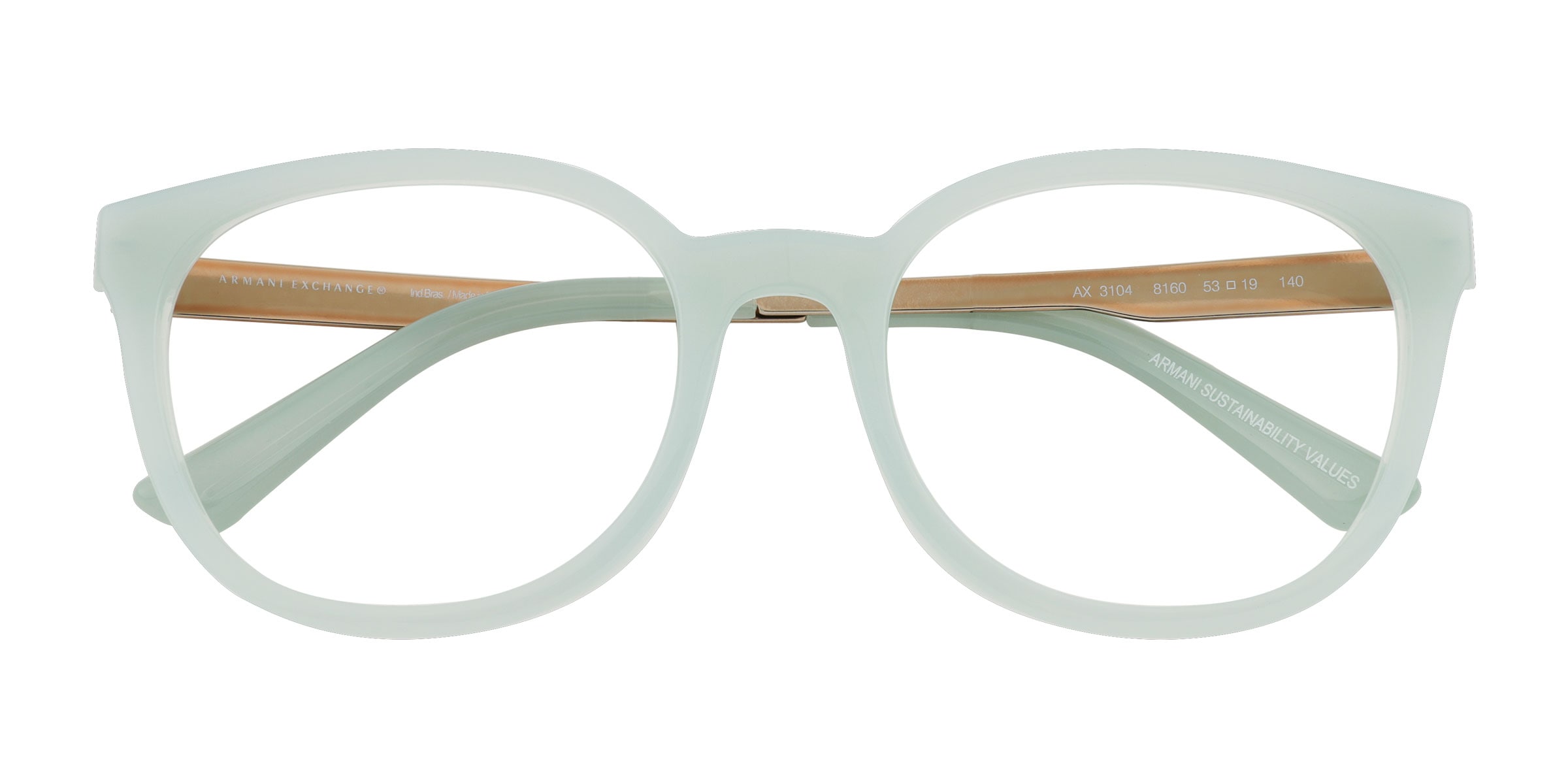 Armani Exchange AX3104 - Cat Eye Milky Green Frame Eyeglasses