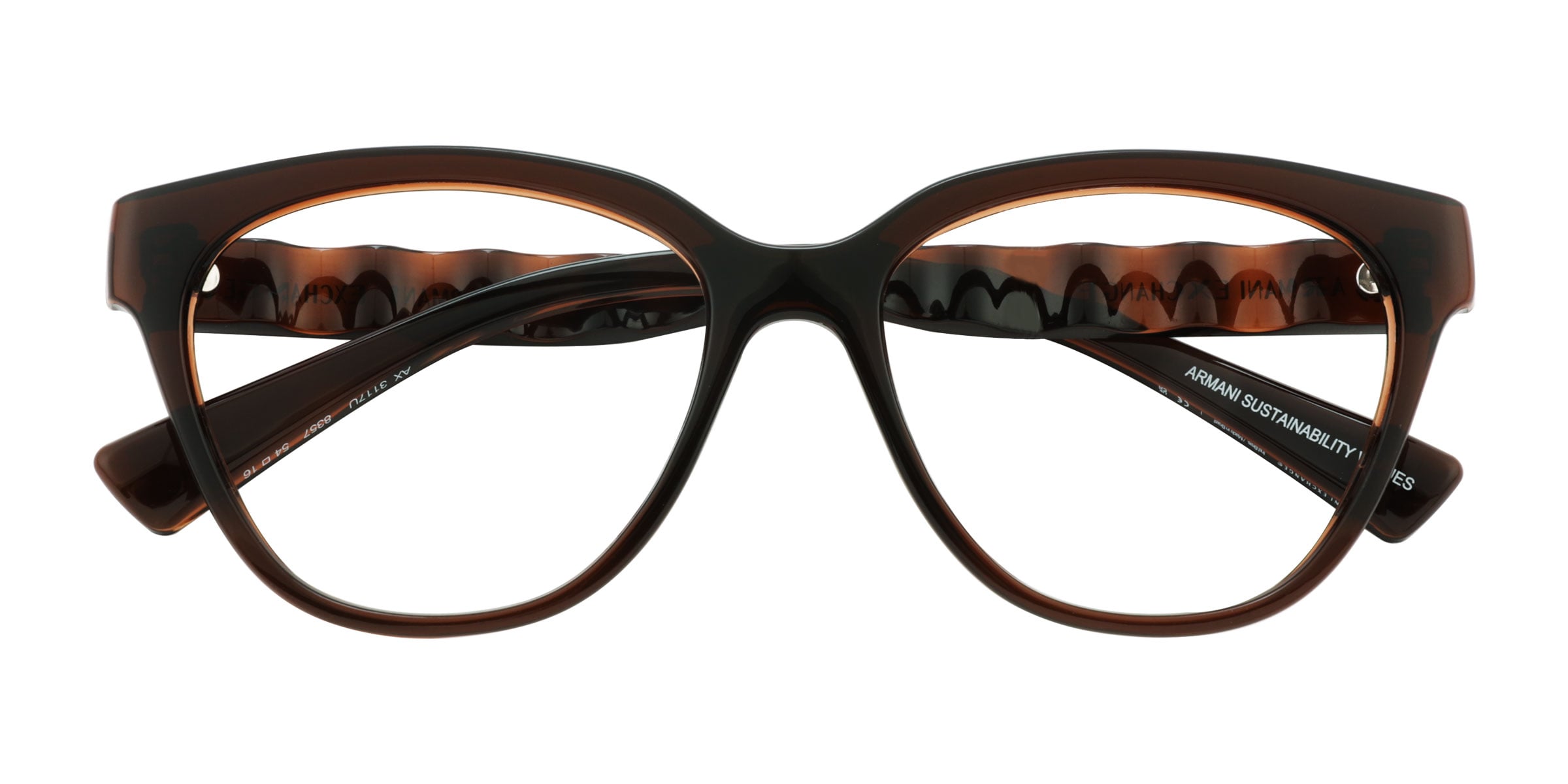 Armani Exchange AX3117U - Cat Eye Brown Frame Eyeglasses