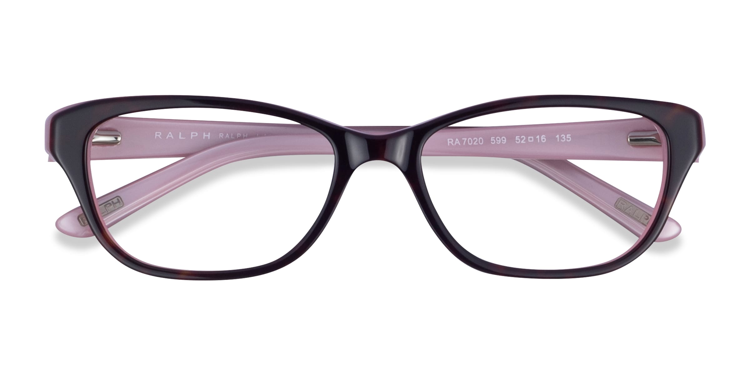 Ralph RA7020 - Cat Eye Dark Tortoise Frame Glasses For Women