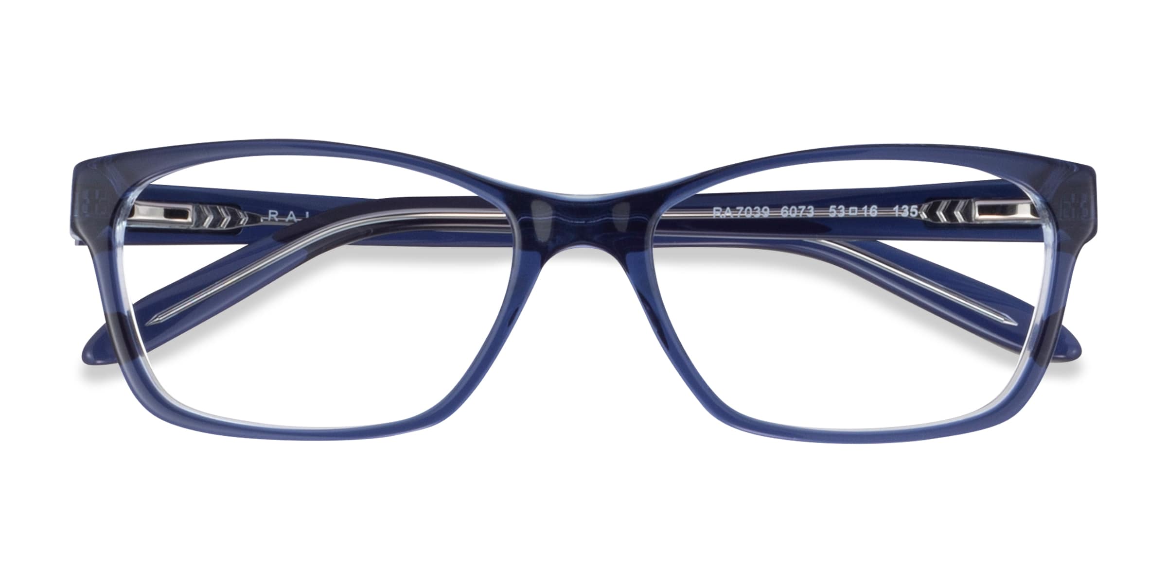 Ralph RA7039 - Cat Eye Opal Blue Frame Glasses For Women