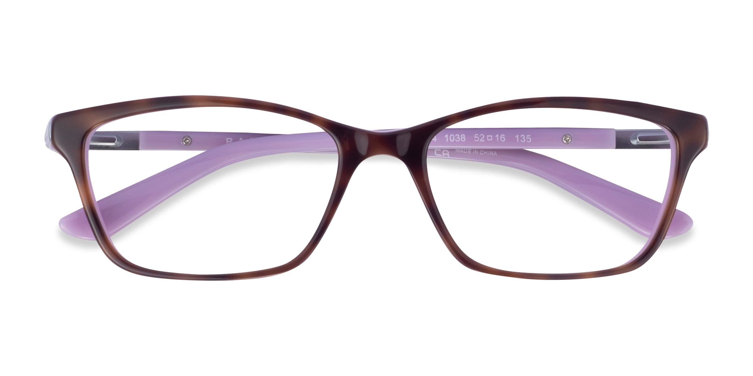 Ralph RA7044 - Cat Eye Tortoise On Purple Frame Glasses For Women