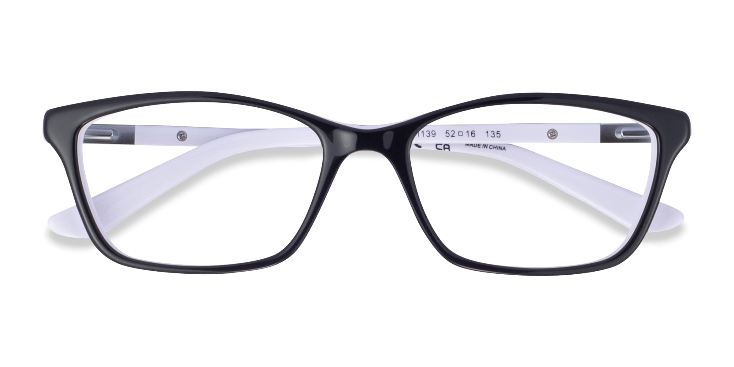 Ralph RA7044 - Cat Eye Black On White Frame Eyeglasses
