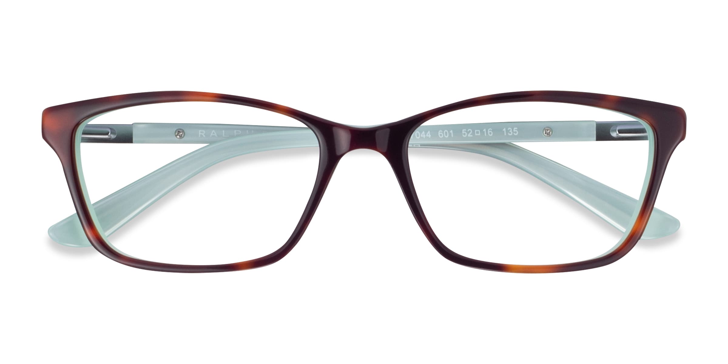 Ralph RA7044 - Cat Eye Tortoise On Blue Frame Glasses For Women