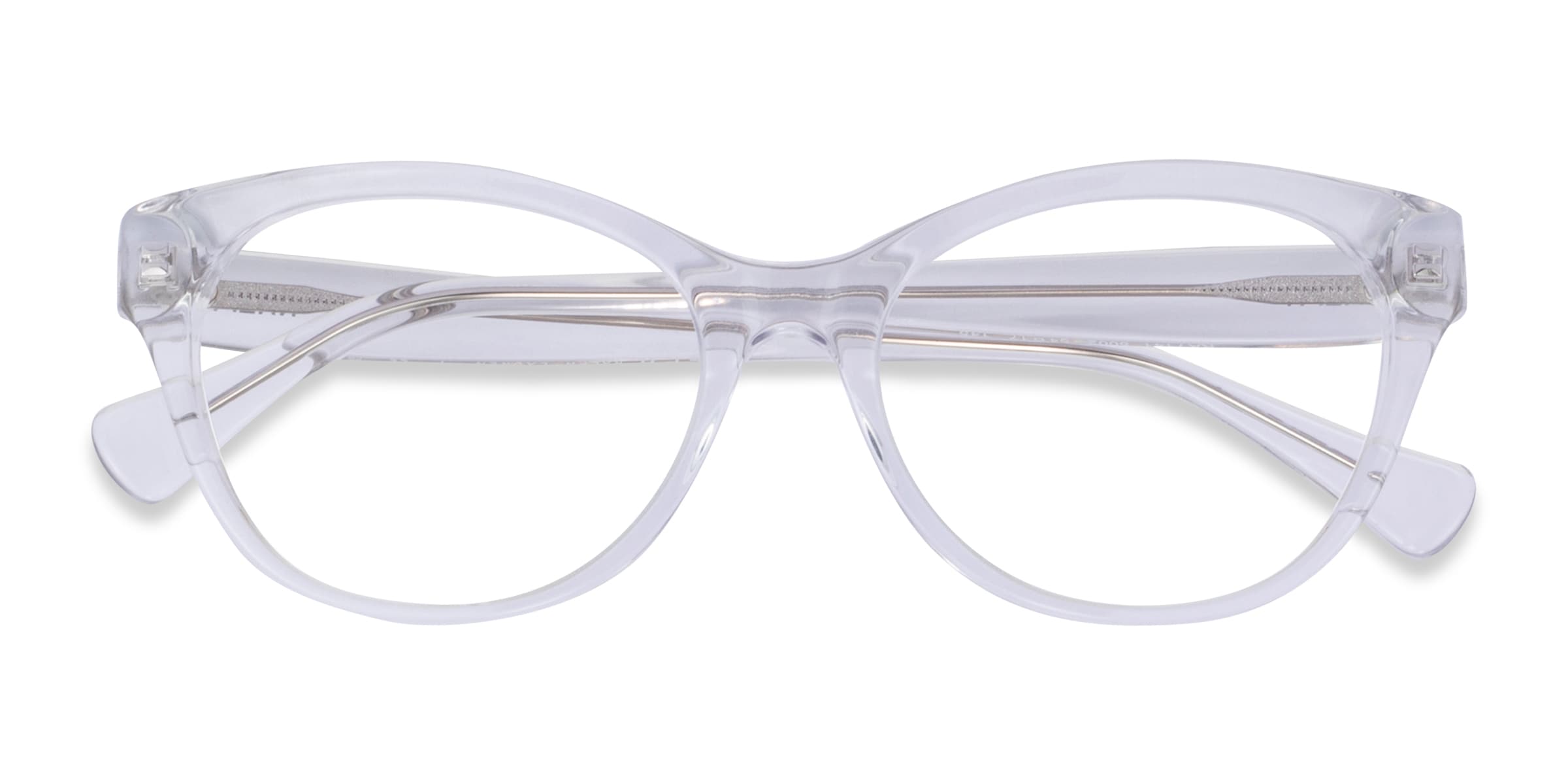 Ralph RA7141 - Cat Eye Shiny Clear Frame Eyeglasses