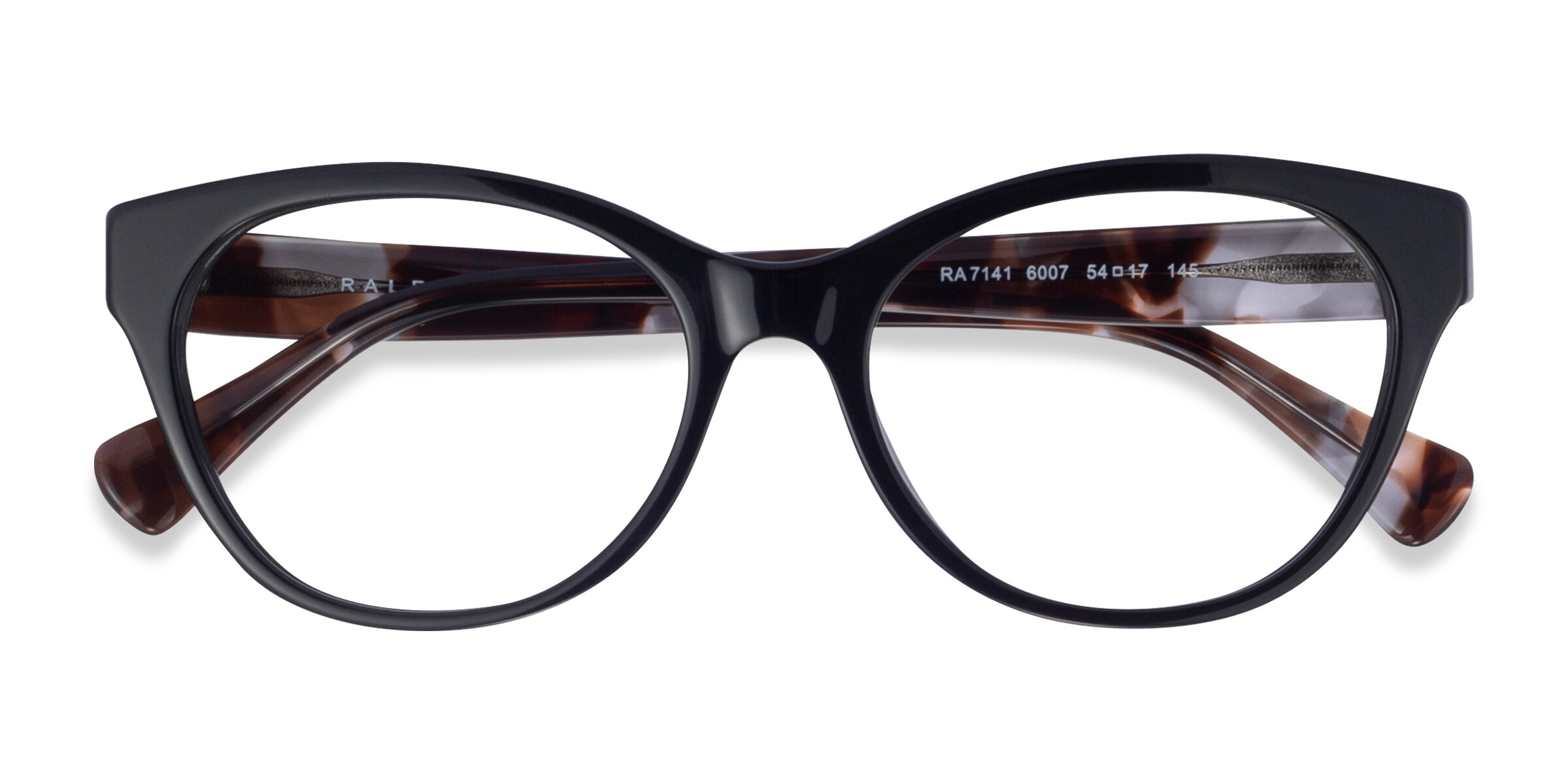 Ralph RA7141 - Cat Eye Shiny Black Frame Eyeglasses