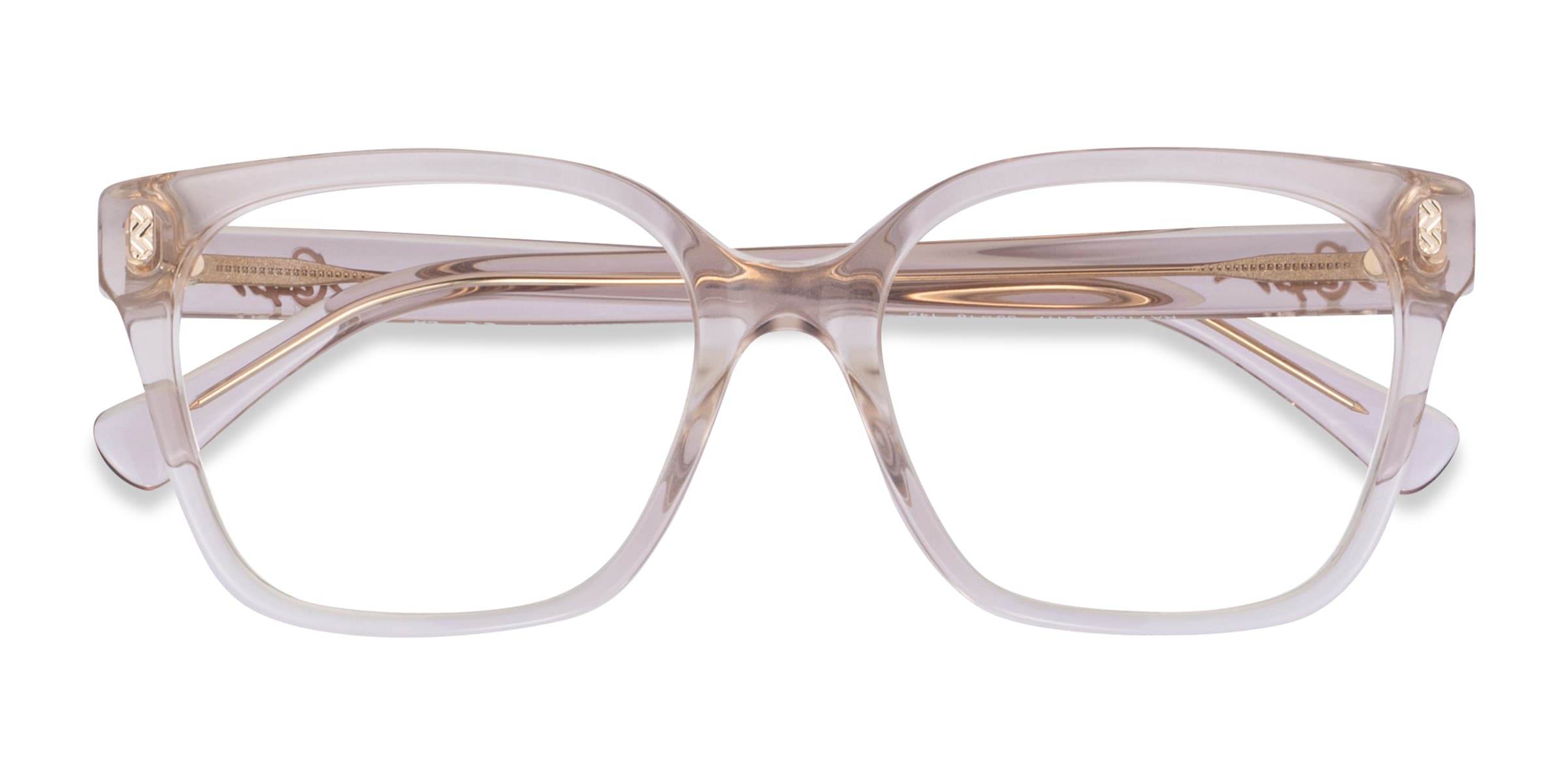 Ralph RA7158U - Square Clear Brown Frame Eyeglasses