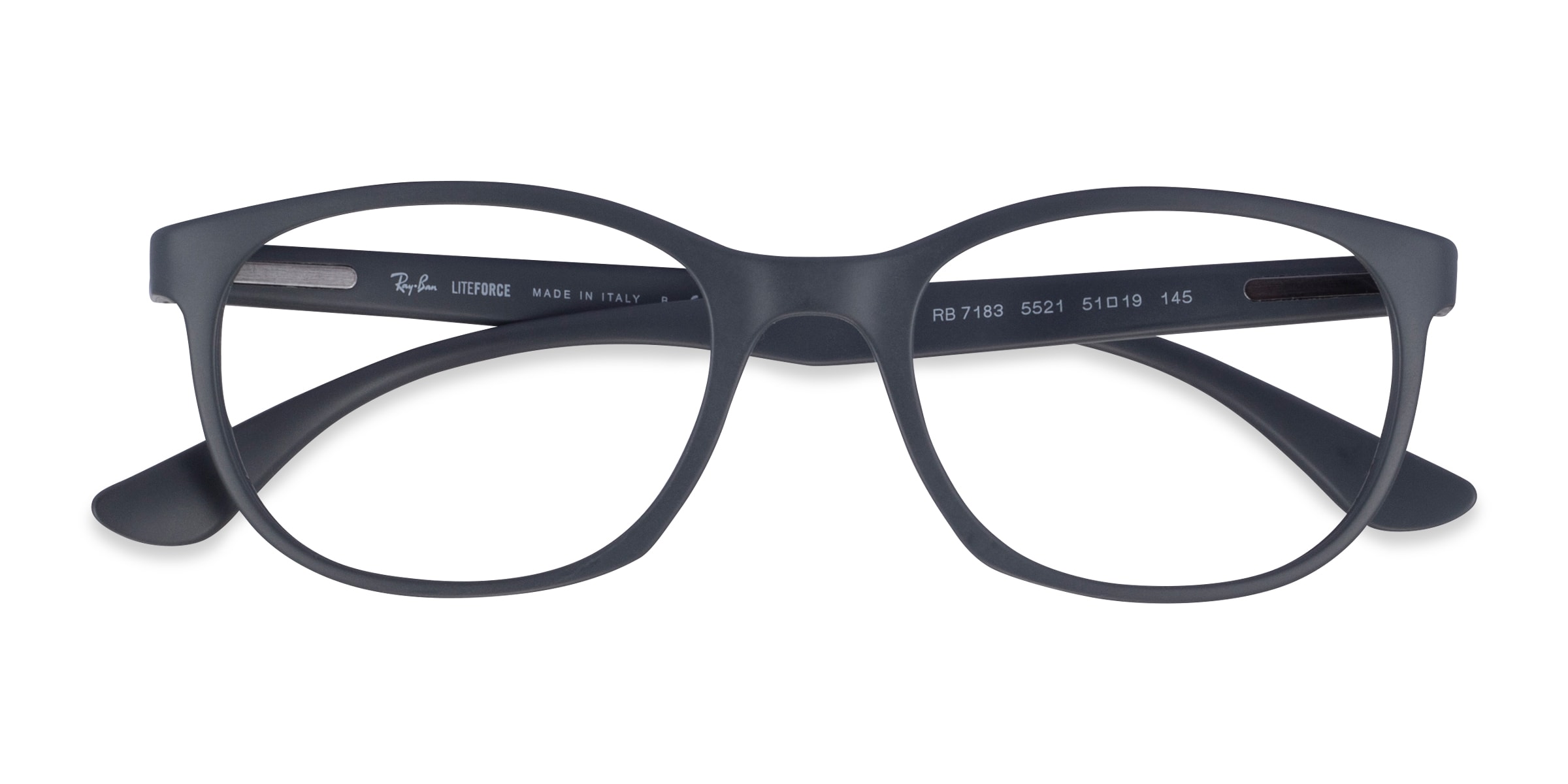 Ray-Ban RB7183 Liteforce - Square Matte Gray Frame Eyeglasses