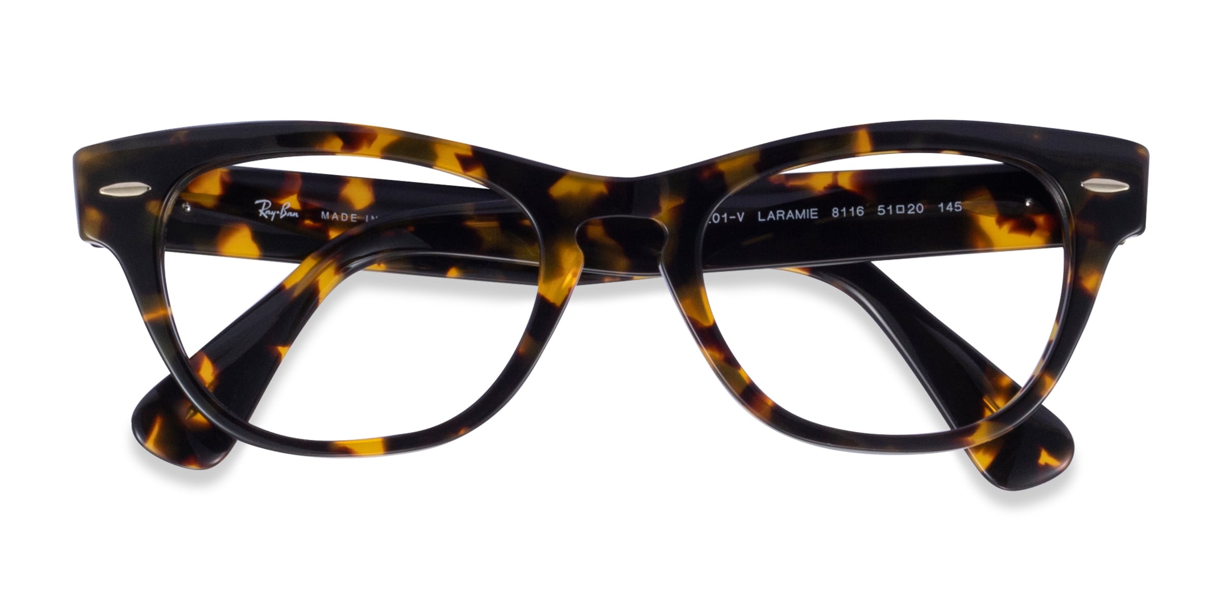 Ray-Ban RB2201V Laramie - Cat Eye Dark Tortoise Frame Eyeglasses
