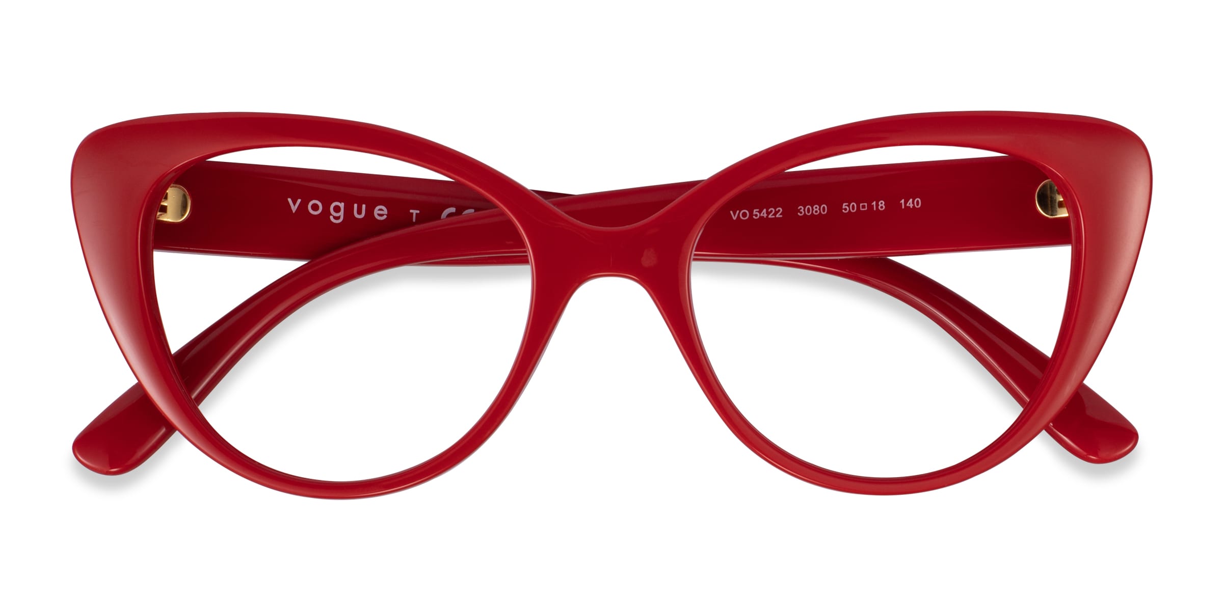 Vogue Eyewear VO5422 - Cat Eye Red Coral Frame Glasses For Women