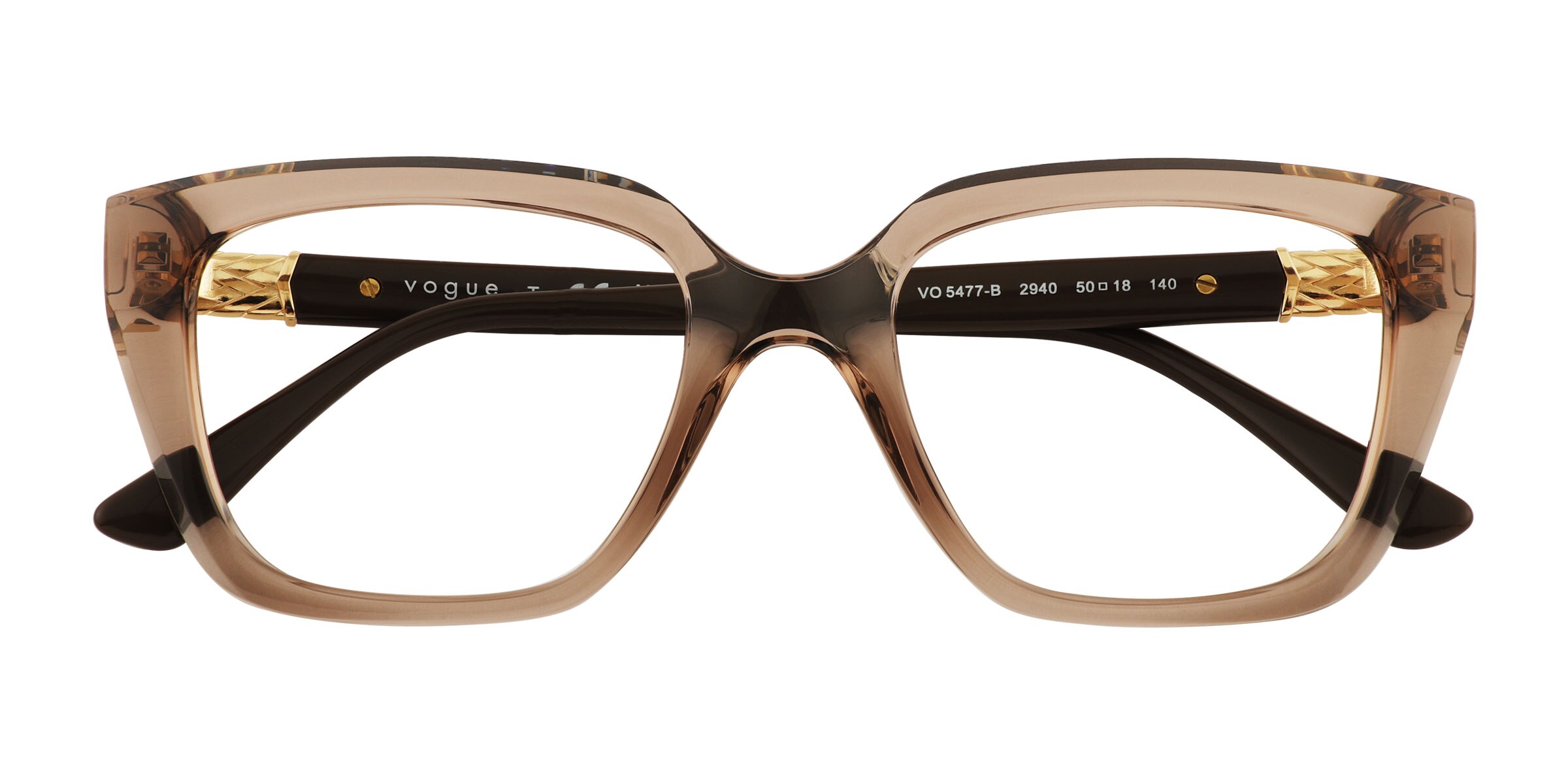 Vogue Eyewear VO5477B - Cat Eye Transparent Brown Frame Eyeglasses