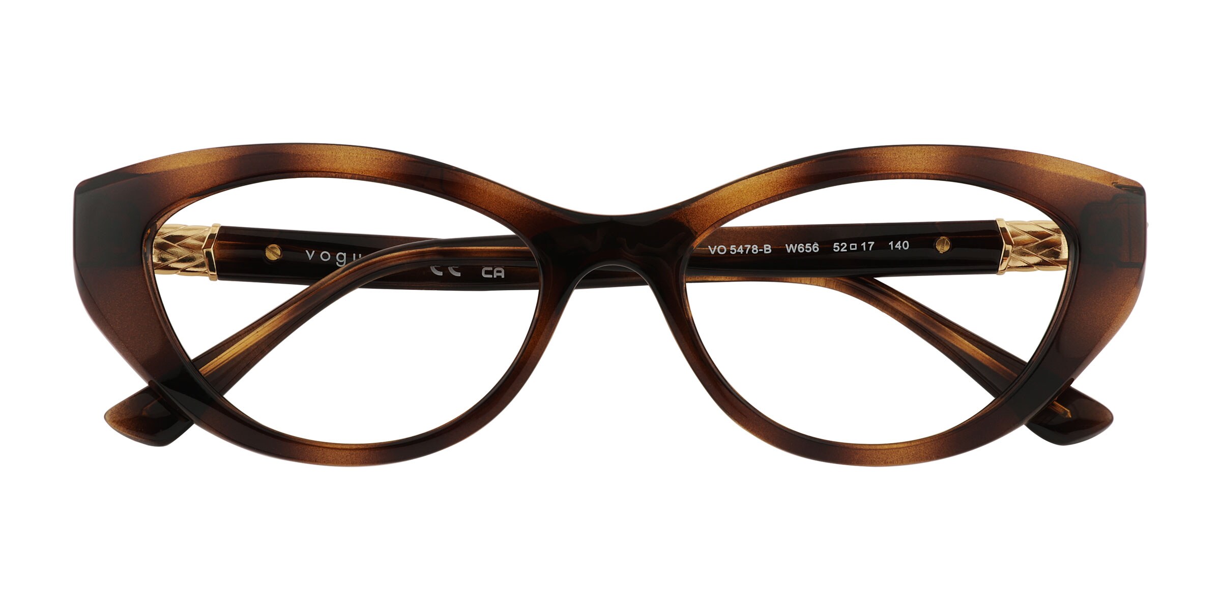 Vogue Eyewear VO5478B - Cat Eye Tortoise Frame Glasses For Women