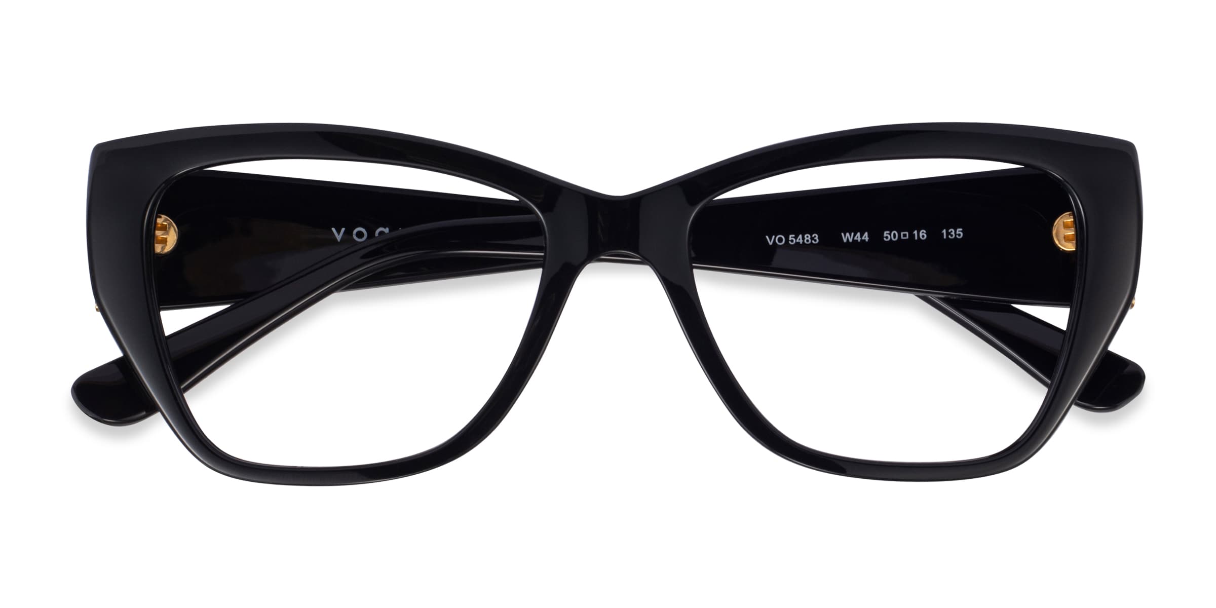 Vogue Eyewear VO5483 - Cat Eye Shiny Black Frame Eyeglasses