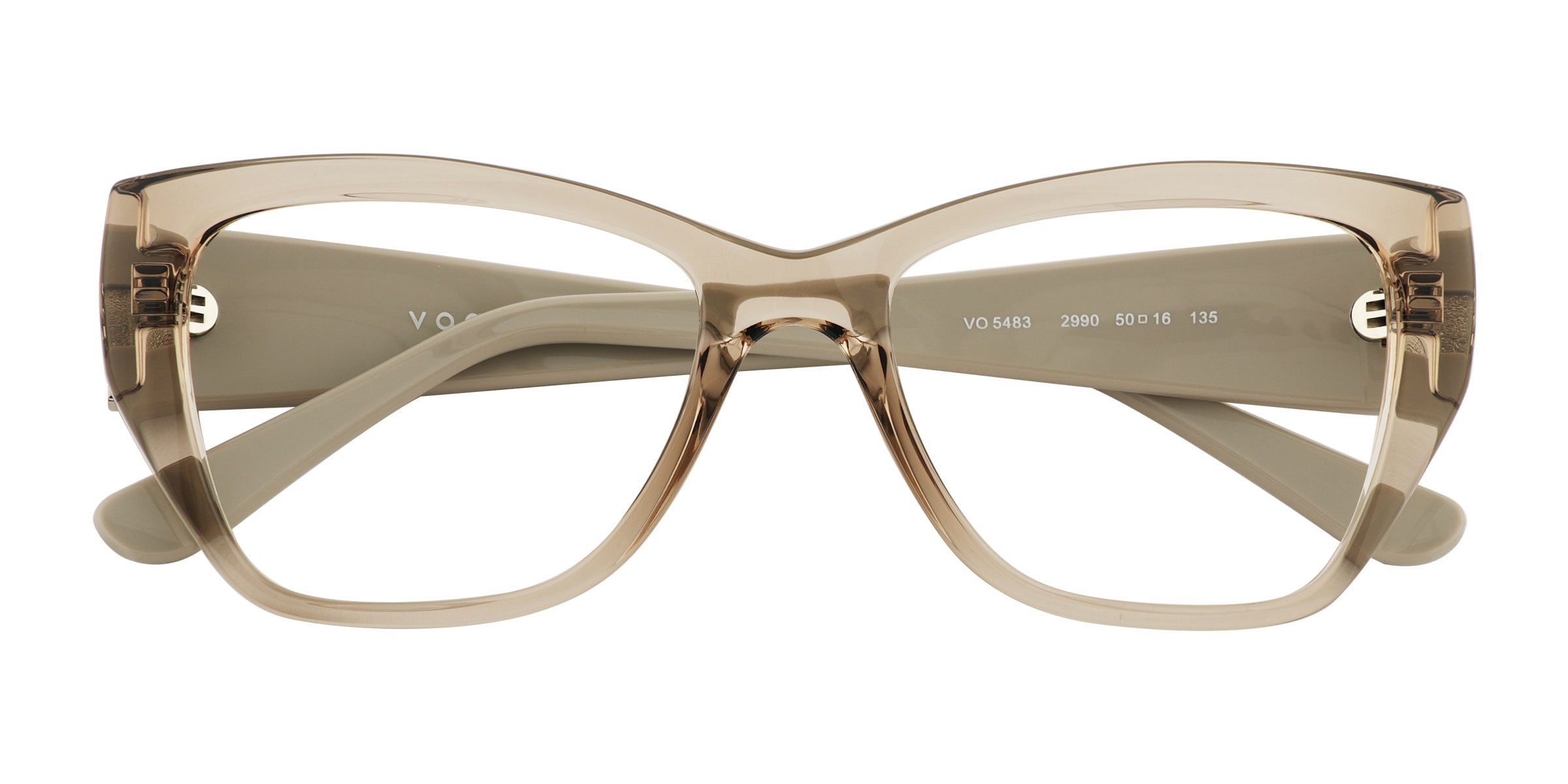 Vogue Eyewear VO5483 - Cat Eye Transparent Champagne Frame Eyeglasses