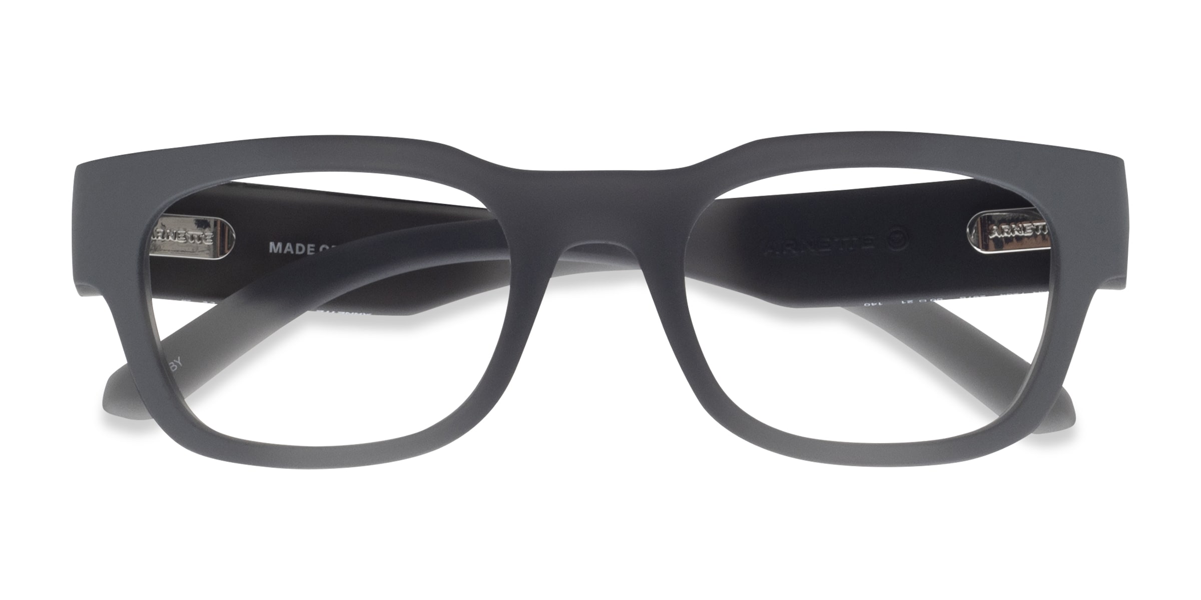 ARNETTE Inby - Square Gray Frame Glasses For Men